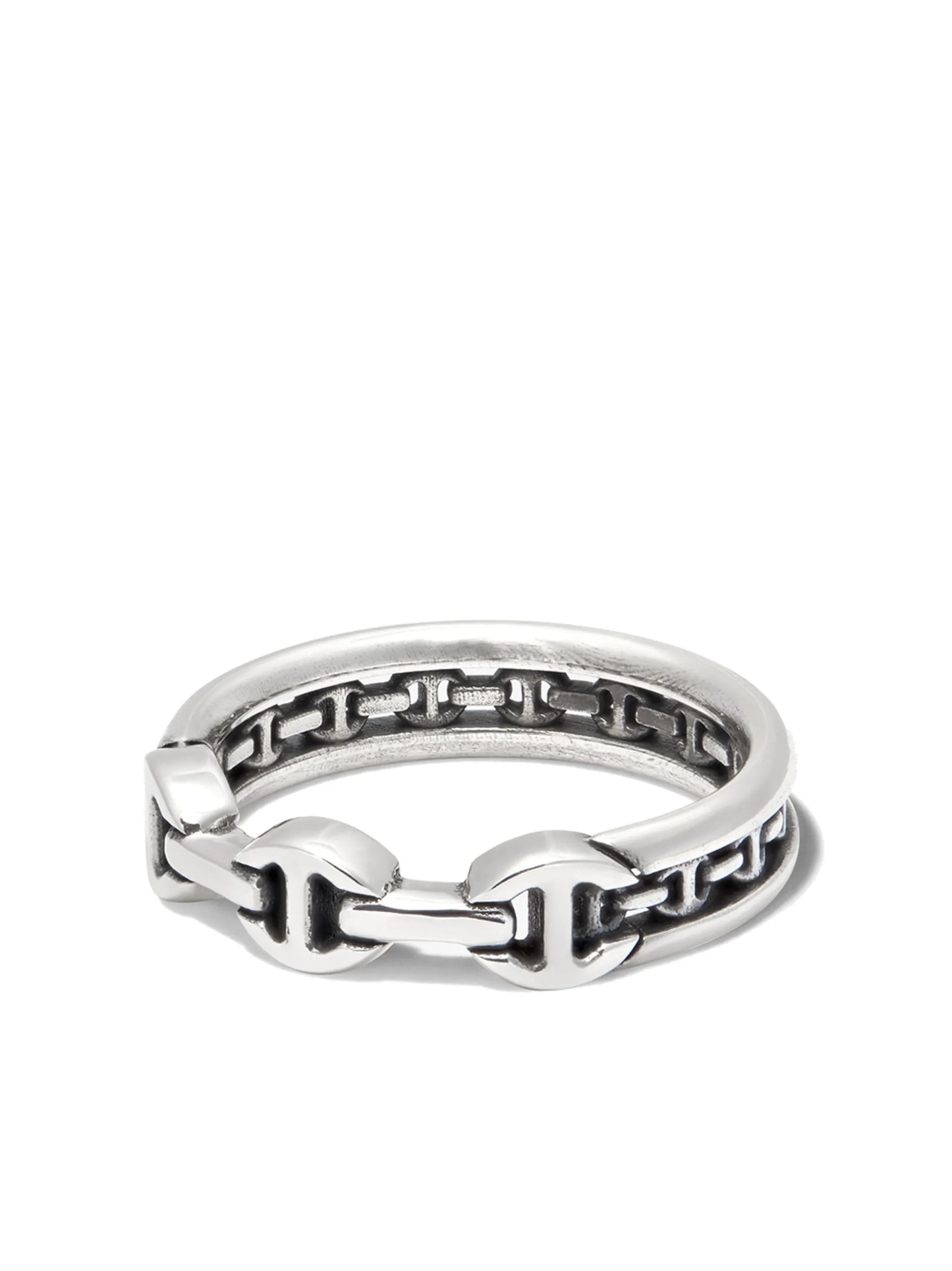 sterling silver chain-link ring