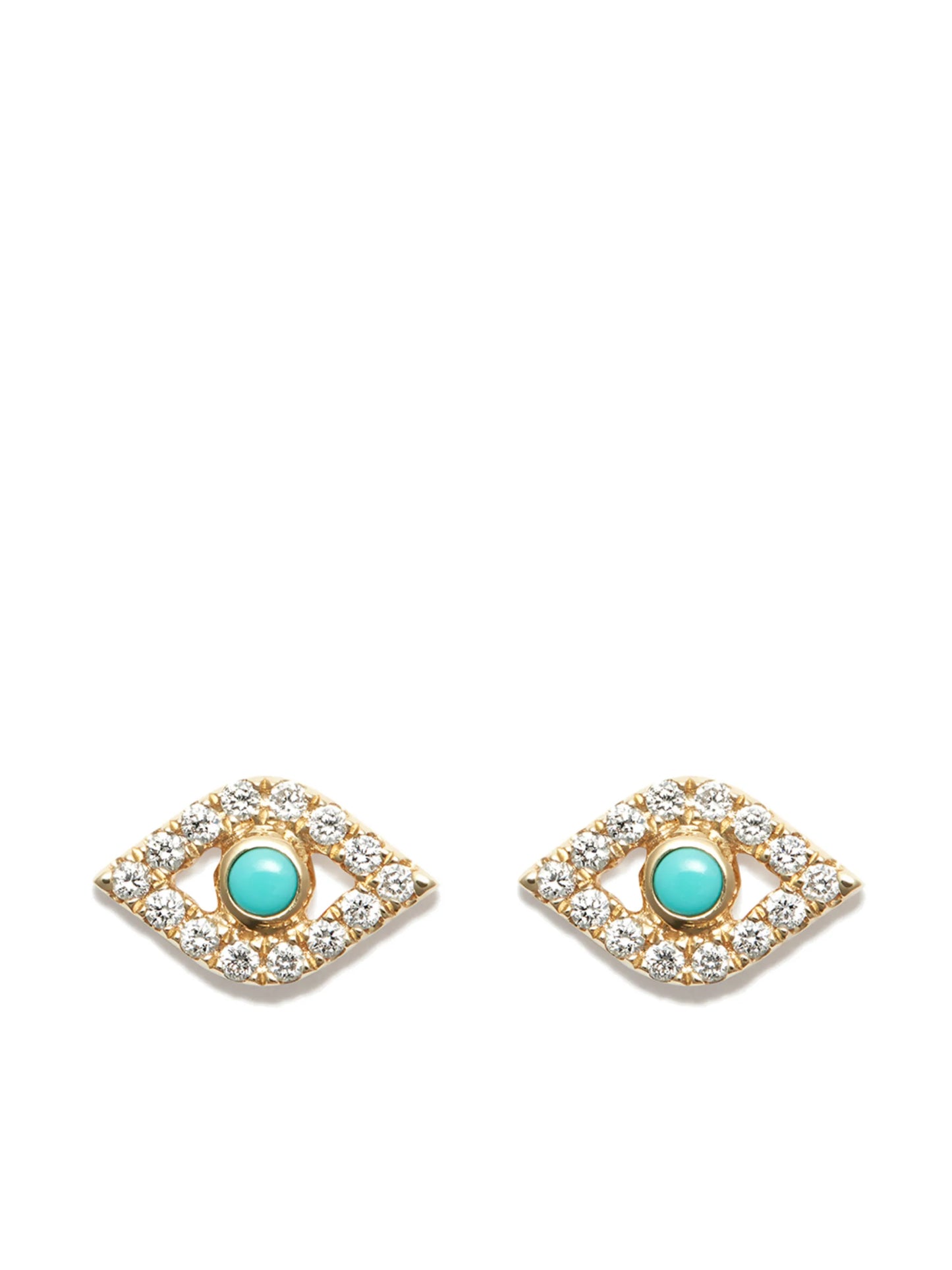 14kt yellow gold Evil Eye stud earrings