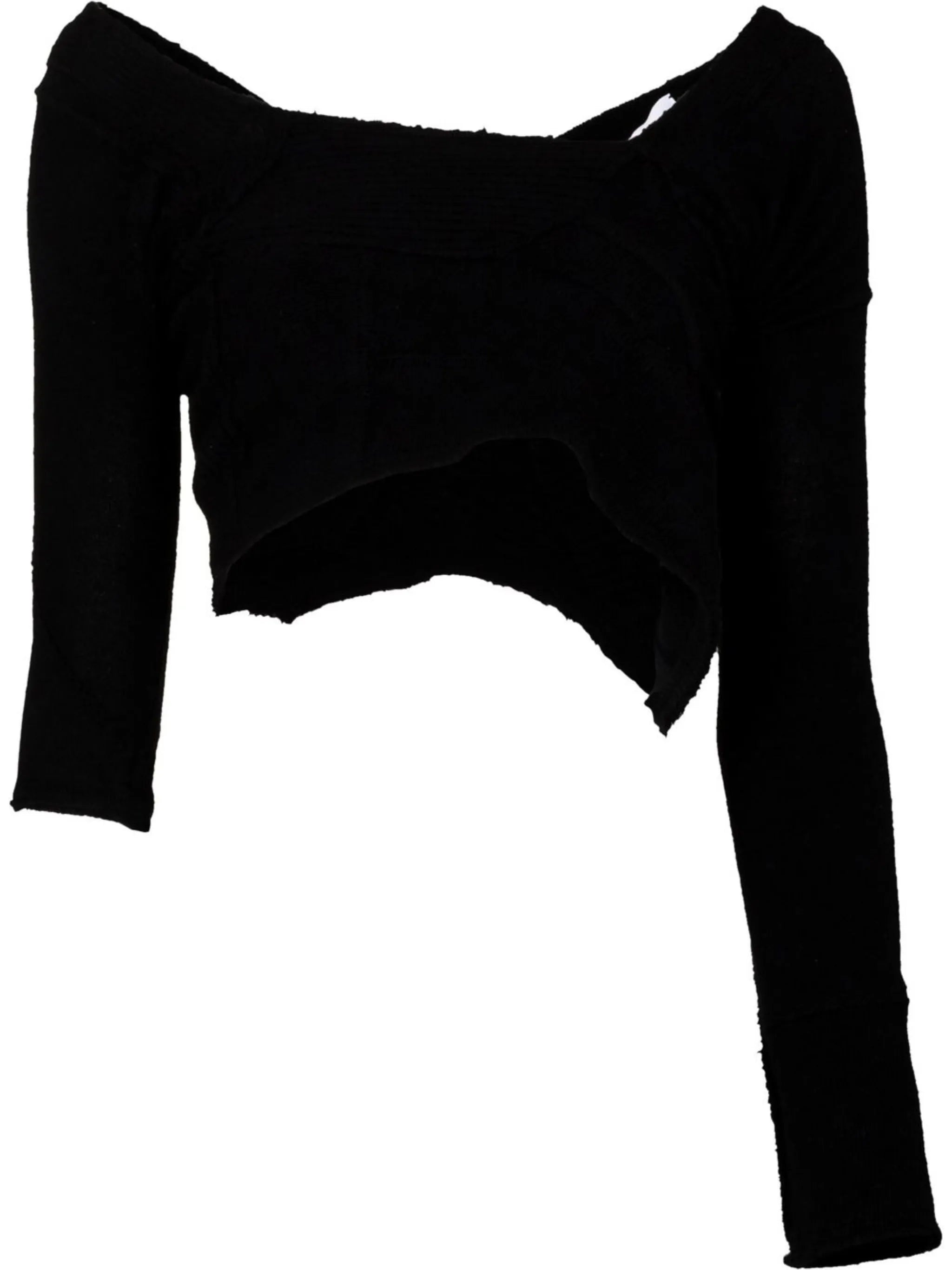 off-shoulder asymmetric crop top