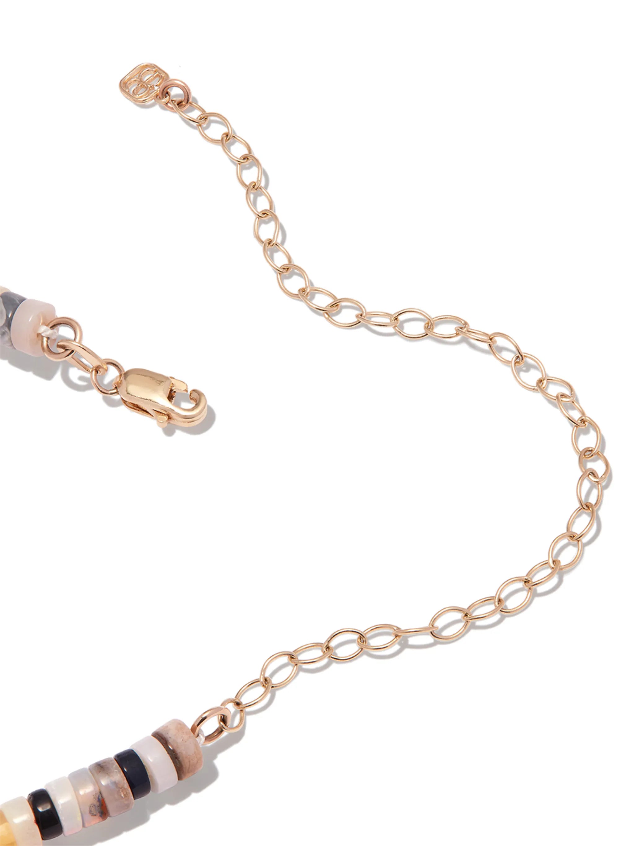 14kt yellow gold diamond and opal necklace