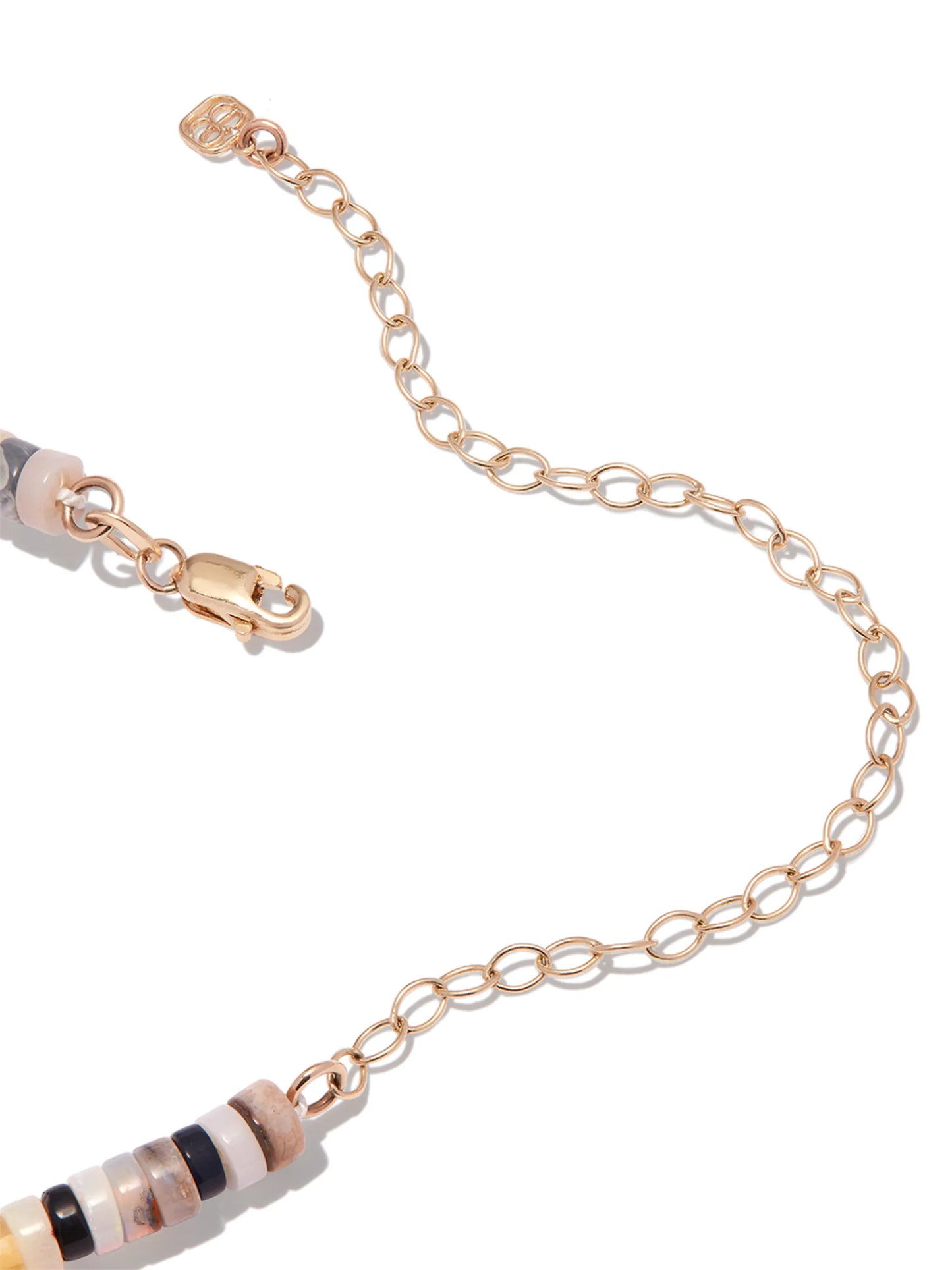 14kt yellow gold diamond and opal necklace