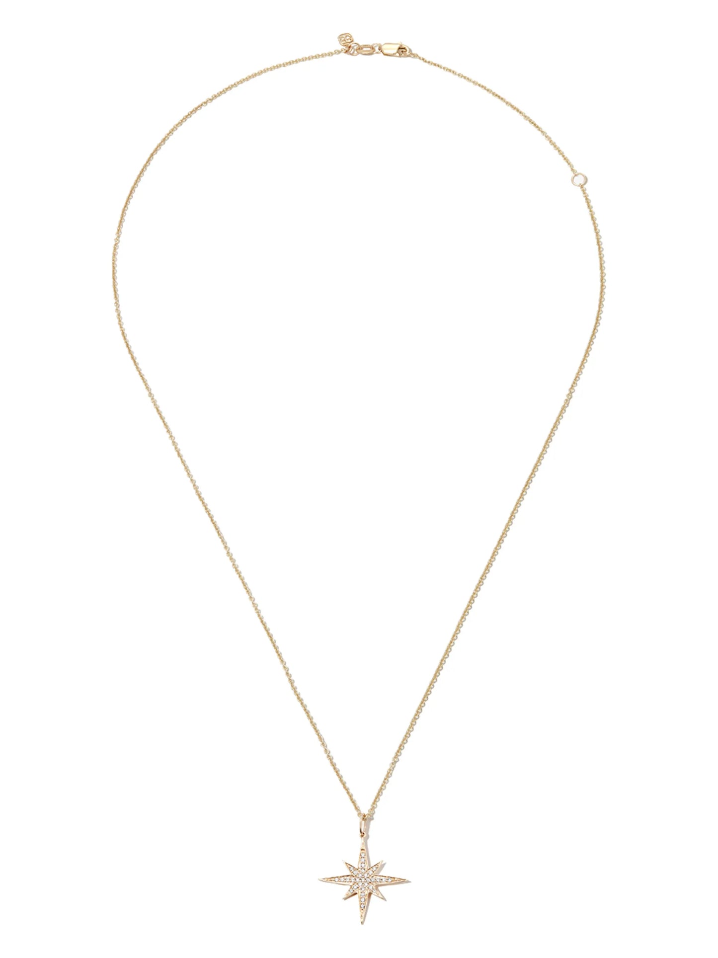 14kt yellow gold Starburst diamond necklace