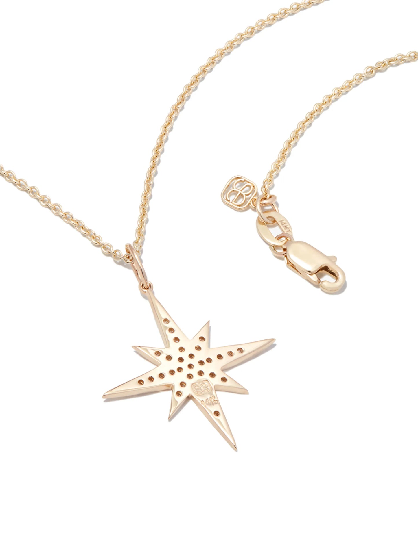 14kt yellow gold Starburst diamond necklace