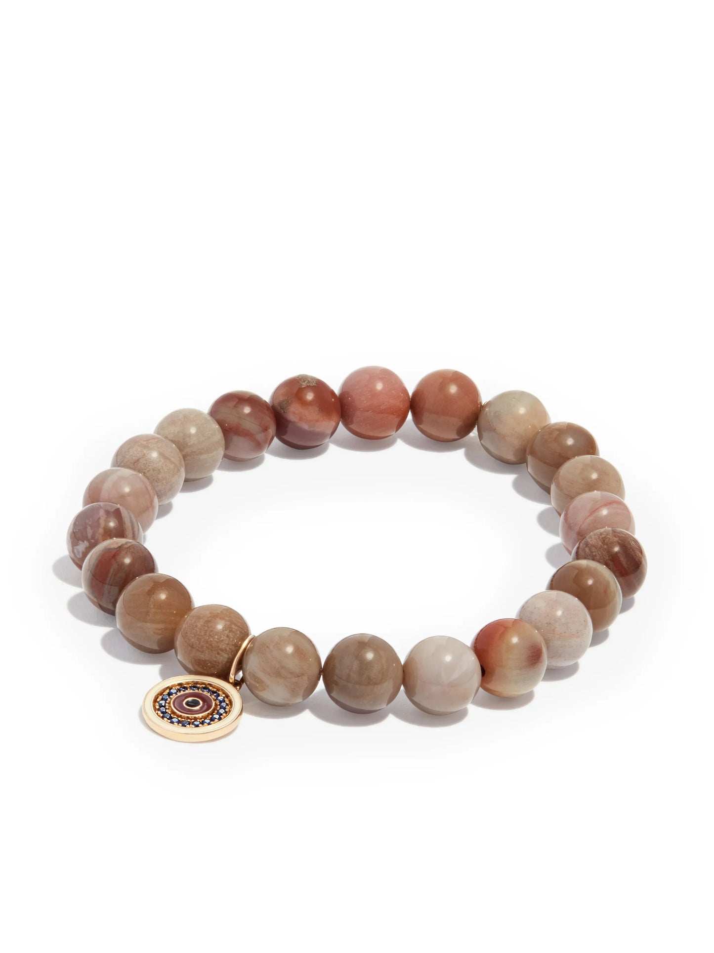 14kt yellow gold Evil Eye charm bracelet