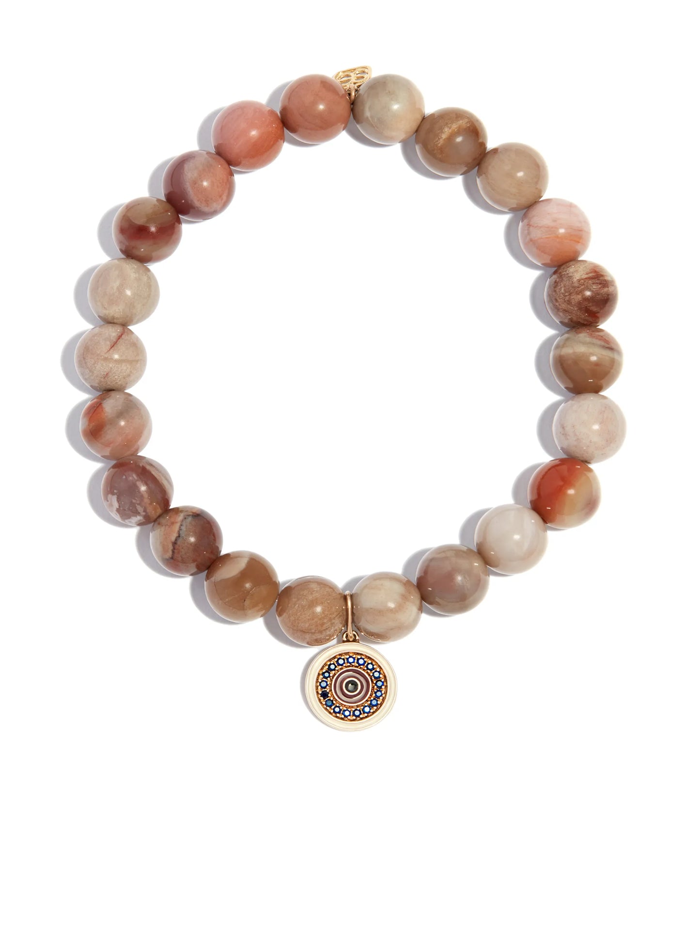 14kt yellow gold Evil Eye charm bracelet