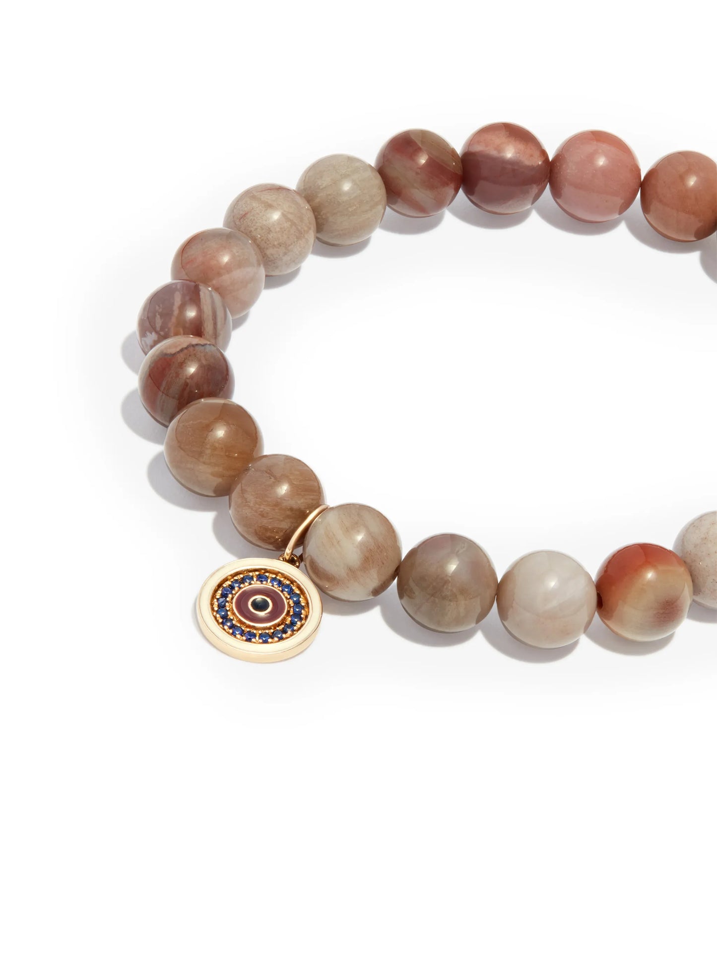 14kt yellow gold Evil Eye charm bracelet