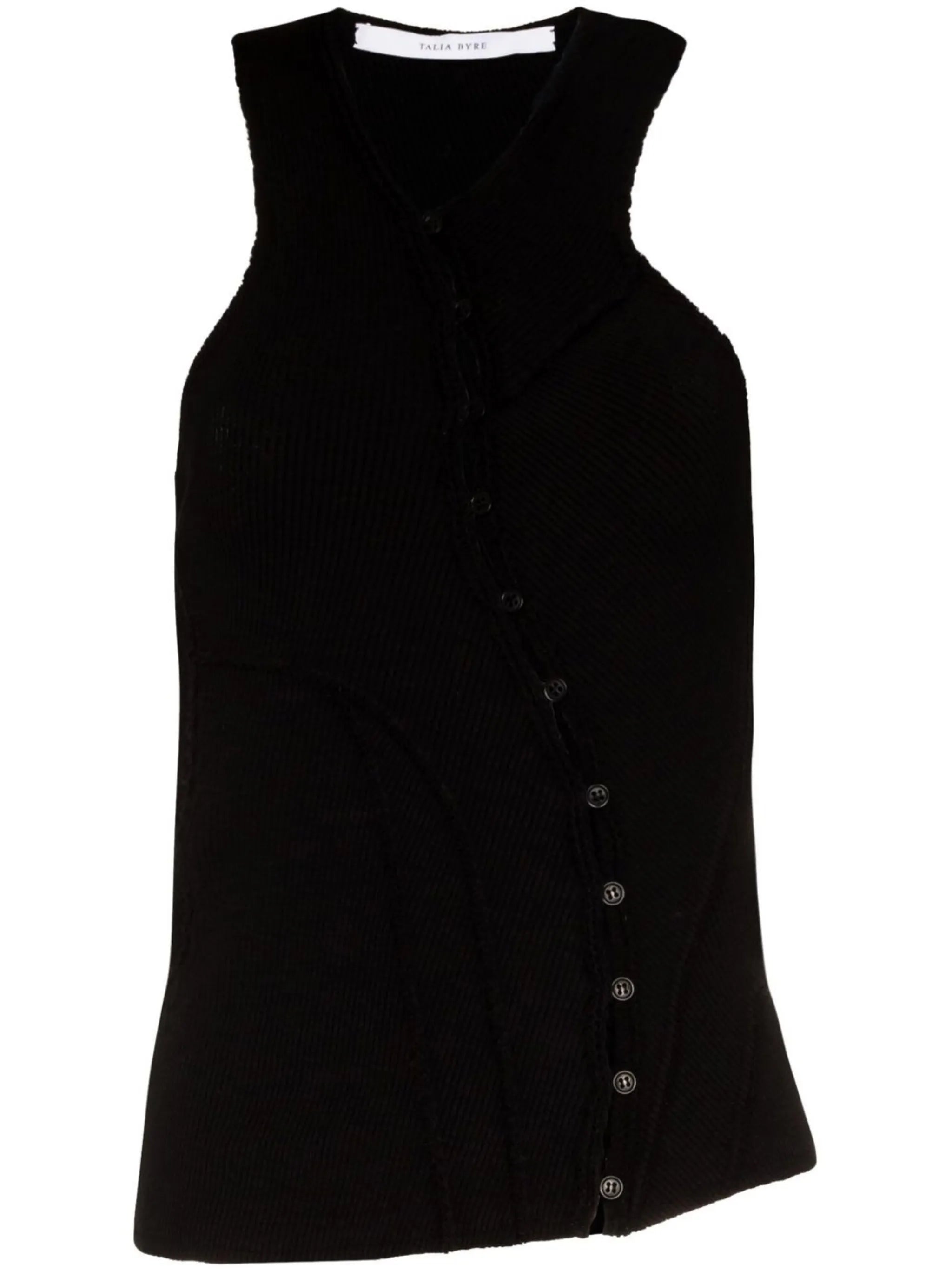 button-up asymmetric vest