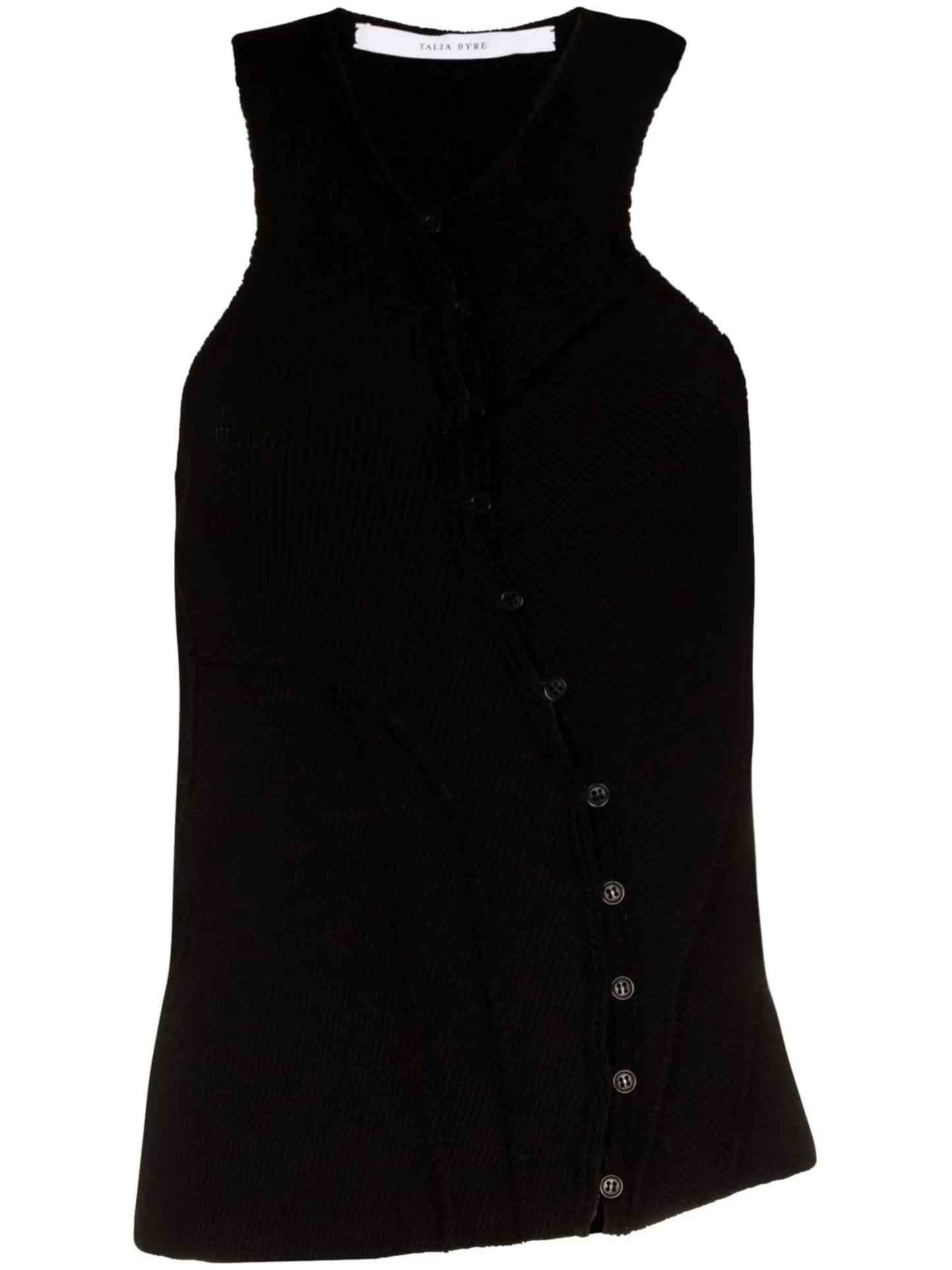 button-up asymmetric vest
