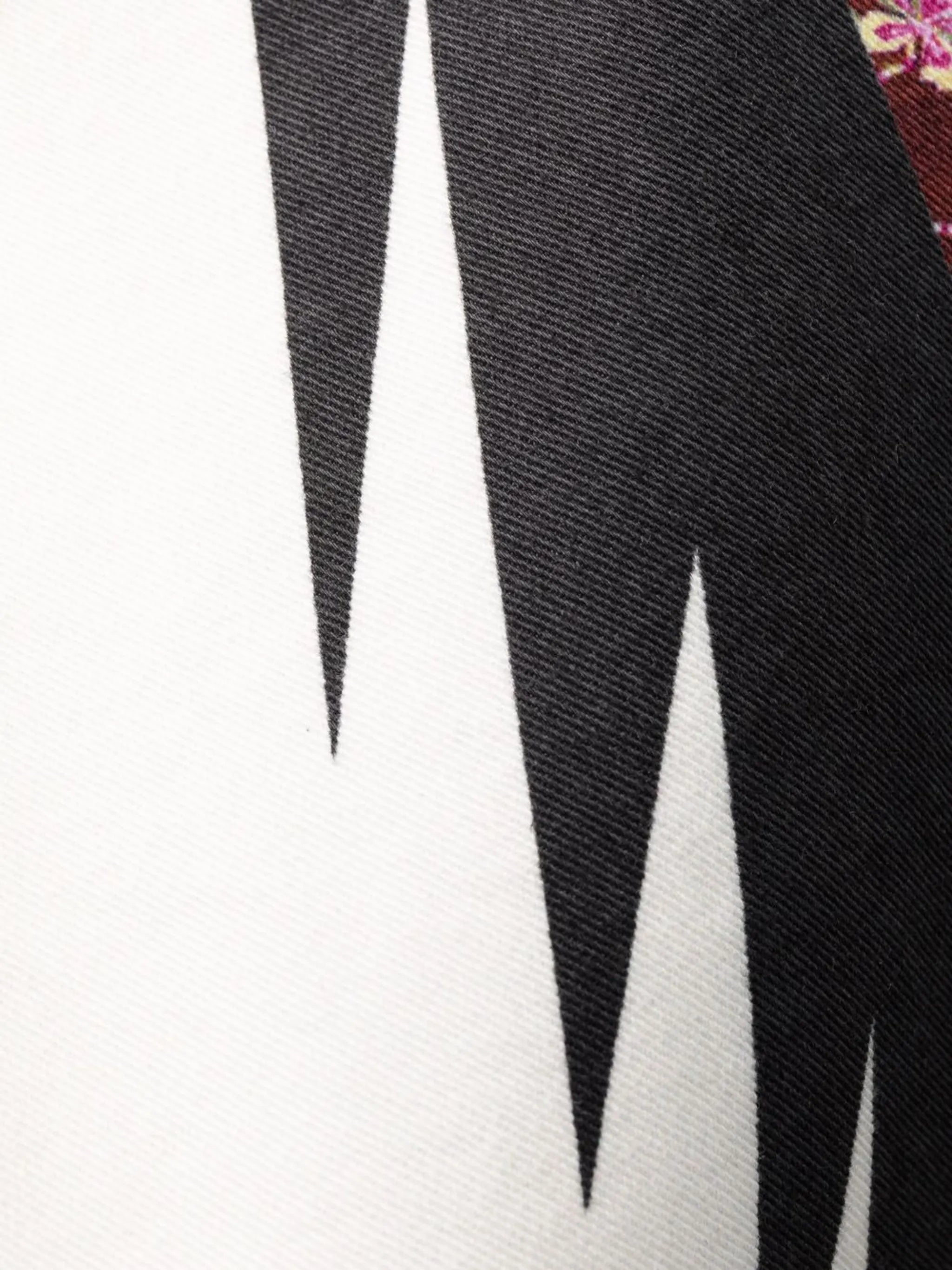 geometric print straight-leg jeans