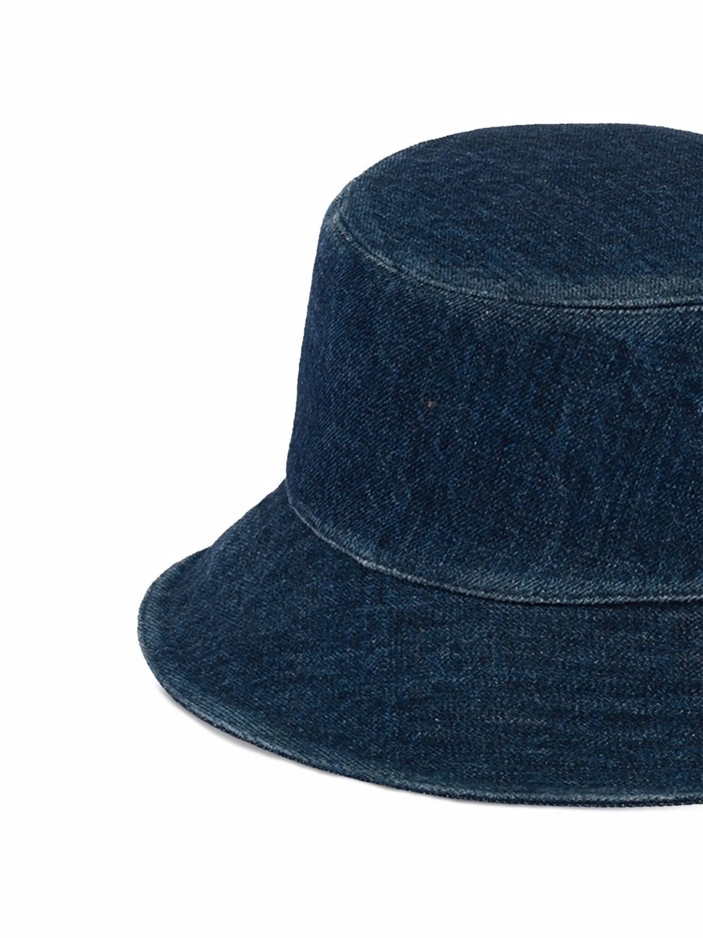 denim logo bucket hat