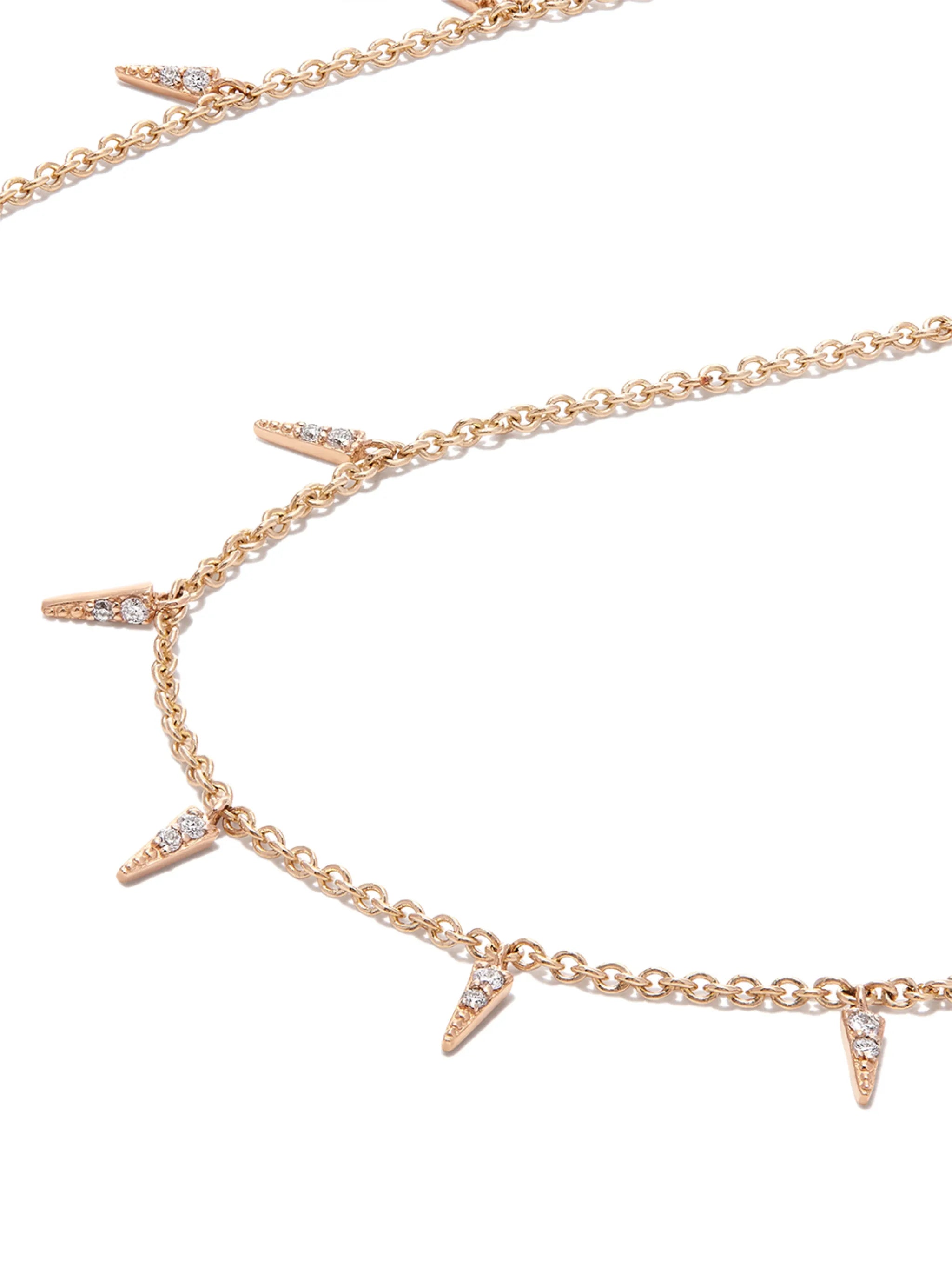 14kt yellow gold Pavé Fringe diamond necklace