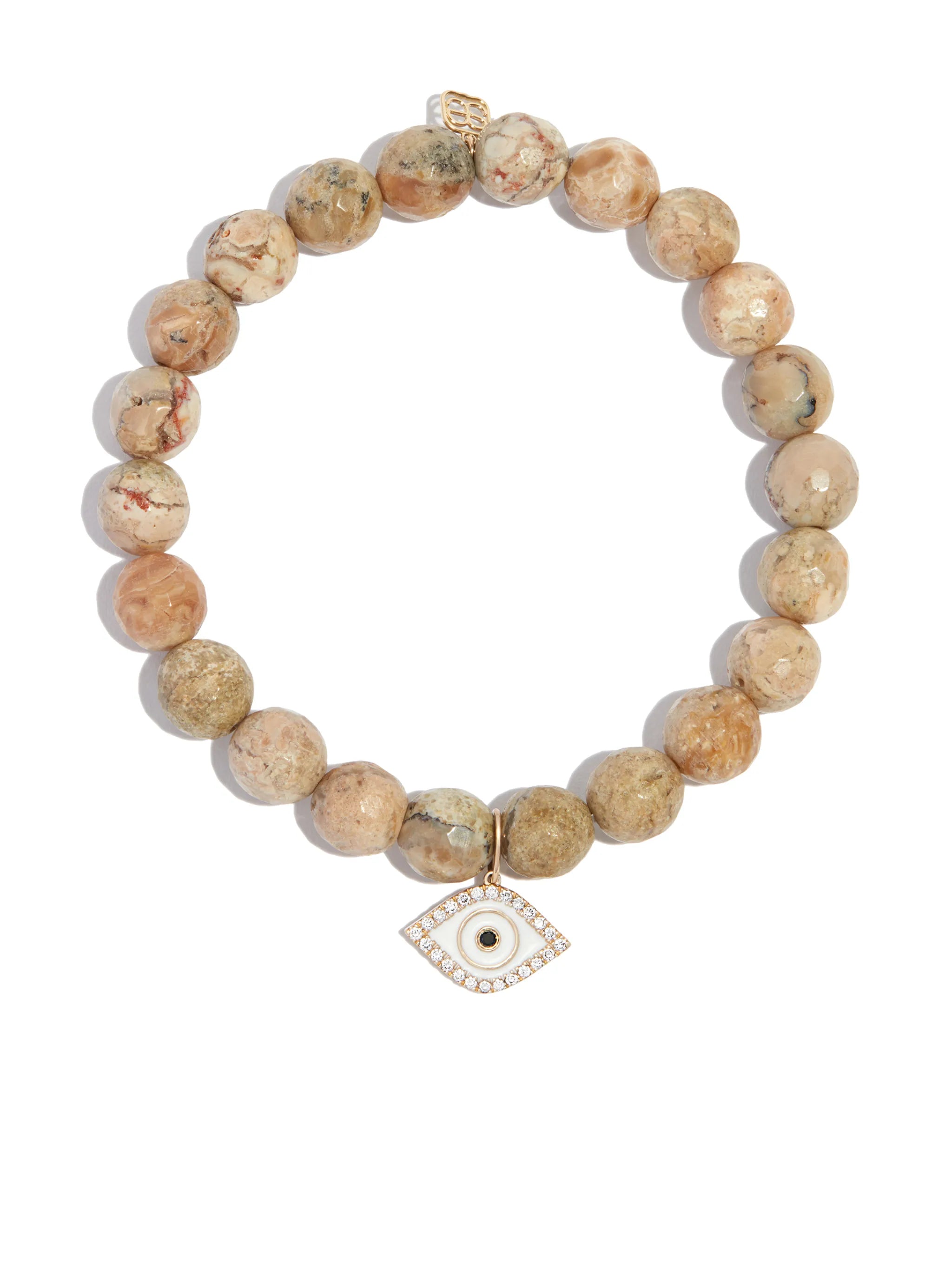 14kt yellow gold opal and diamond bracelet