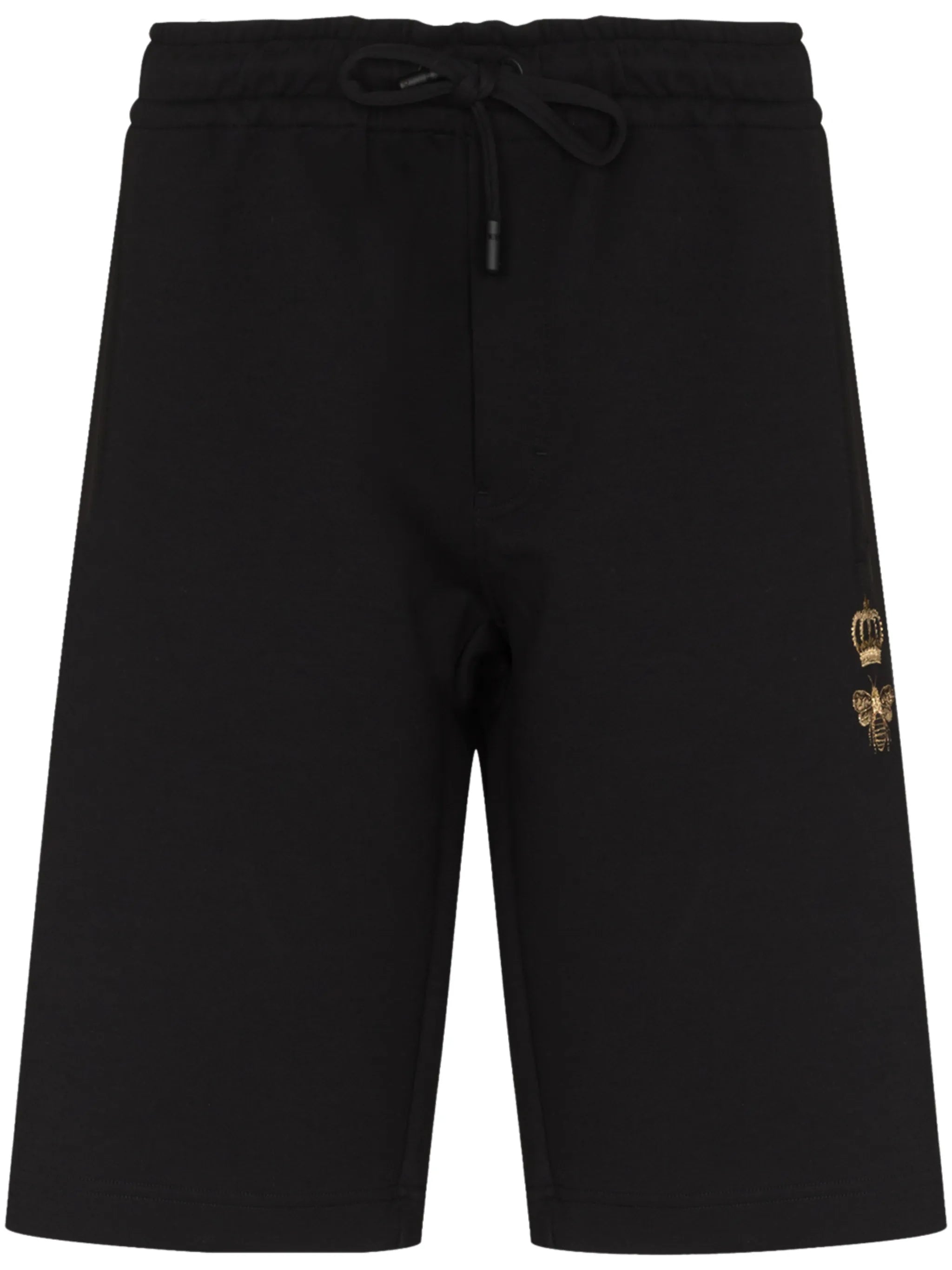 embroidered-bee drawstring shorts