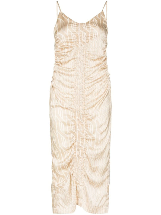 Augusta ruched midi dress