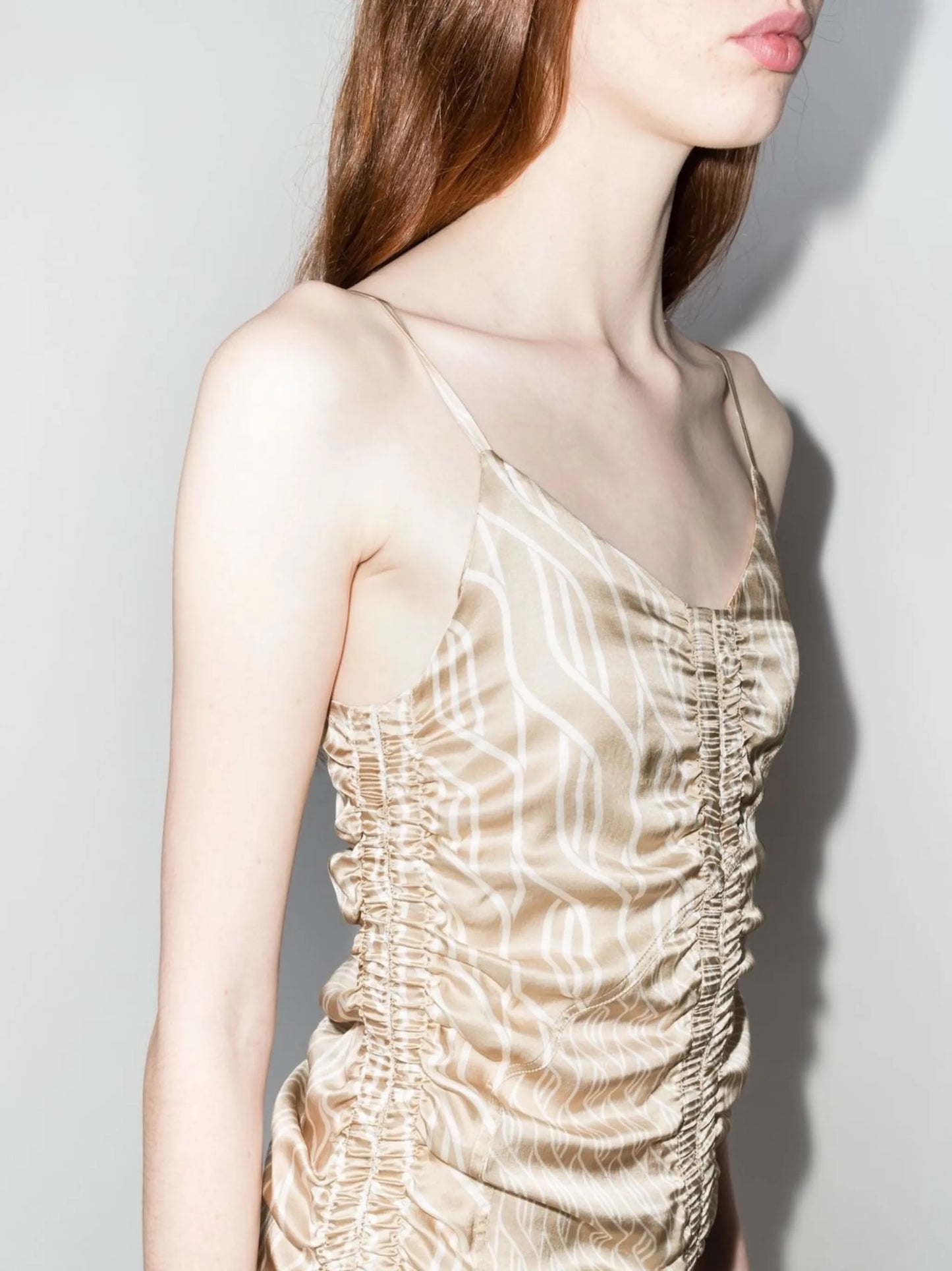 Augusta ruched midi dress