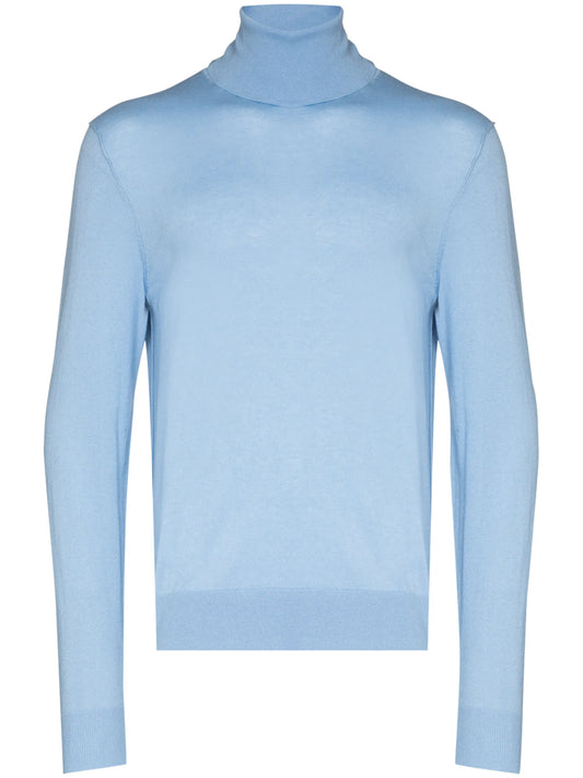 roll-neck fine-knit jumper