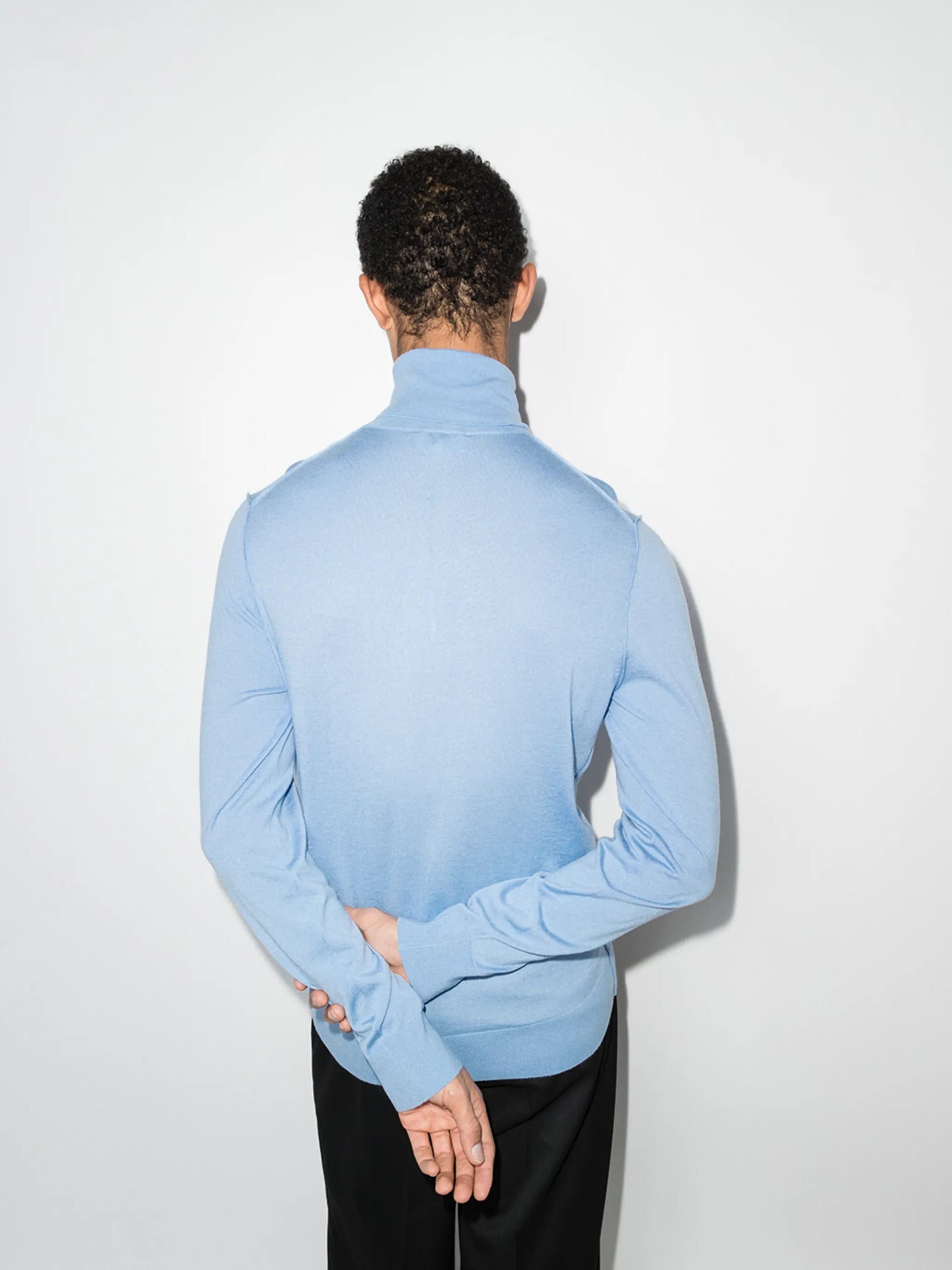 roll-neck fine-knit jumper