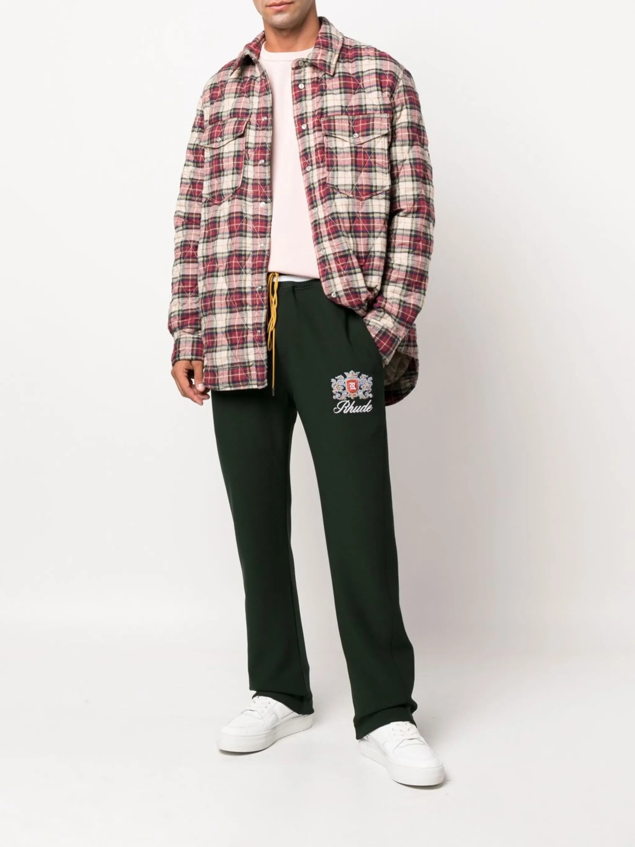 embroidered track pants
