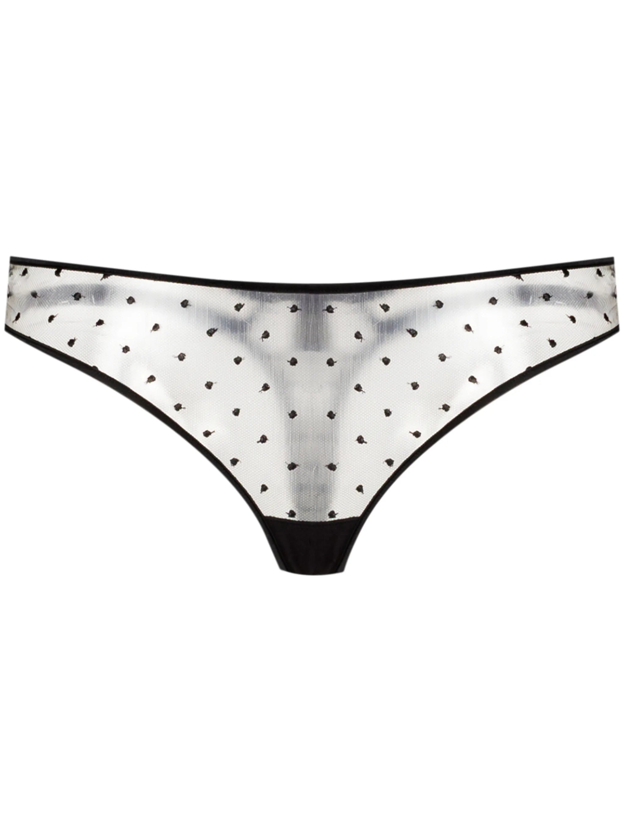 Merci sheer polka-dot thong