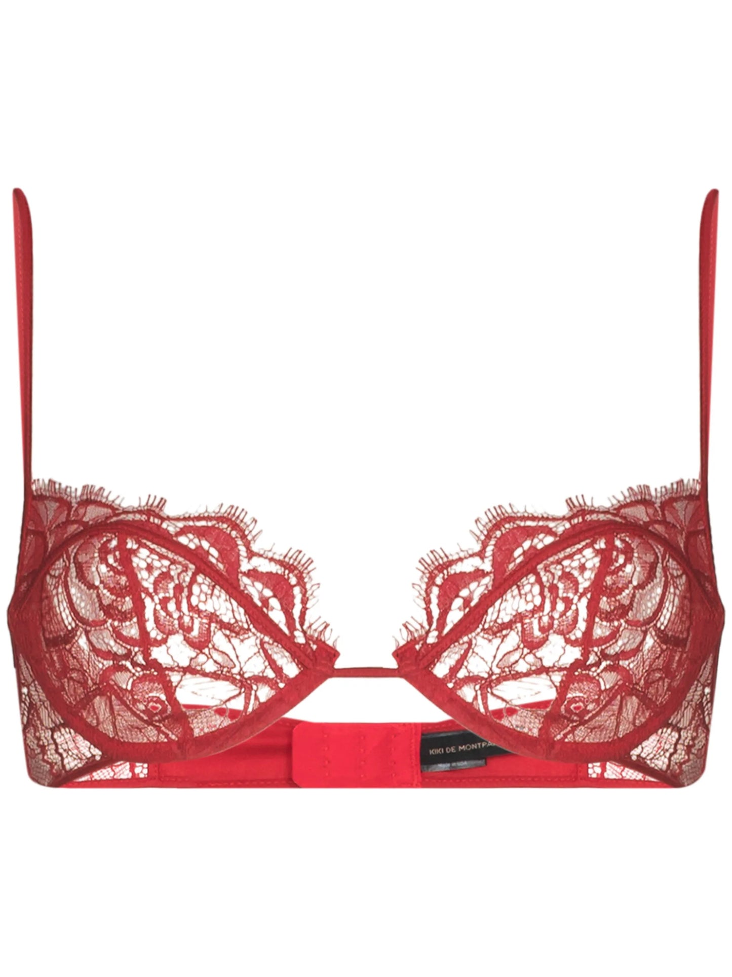 demi-cup lace bra
