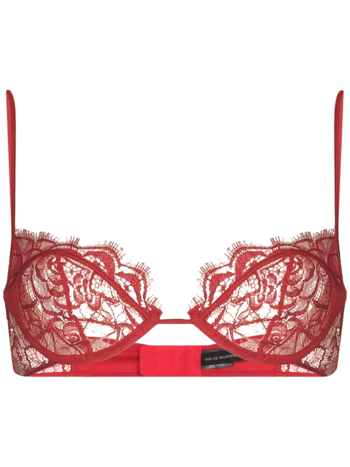 demi-cup lace bra