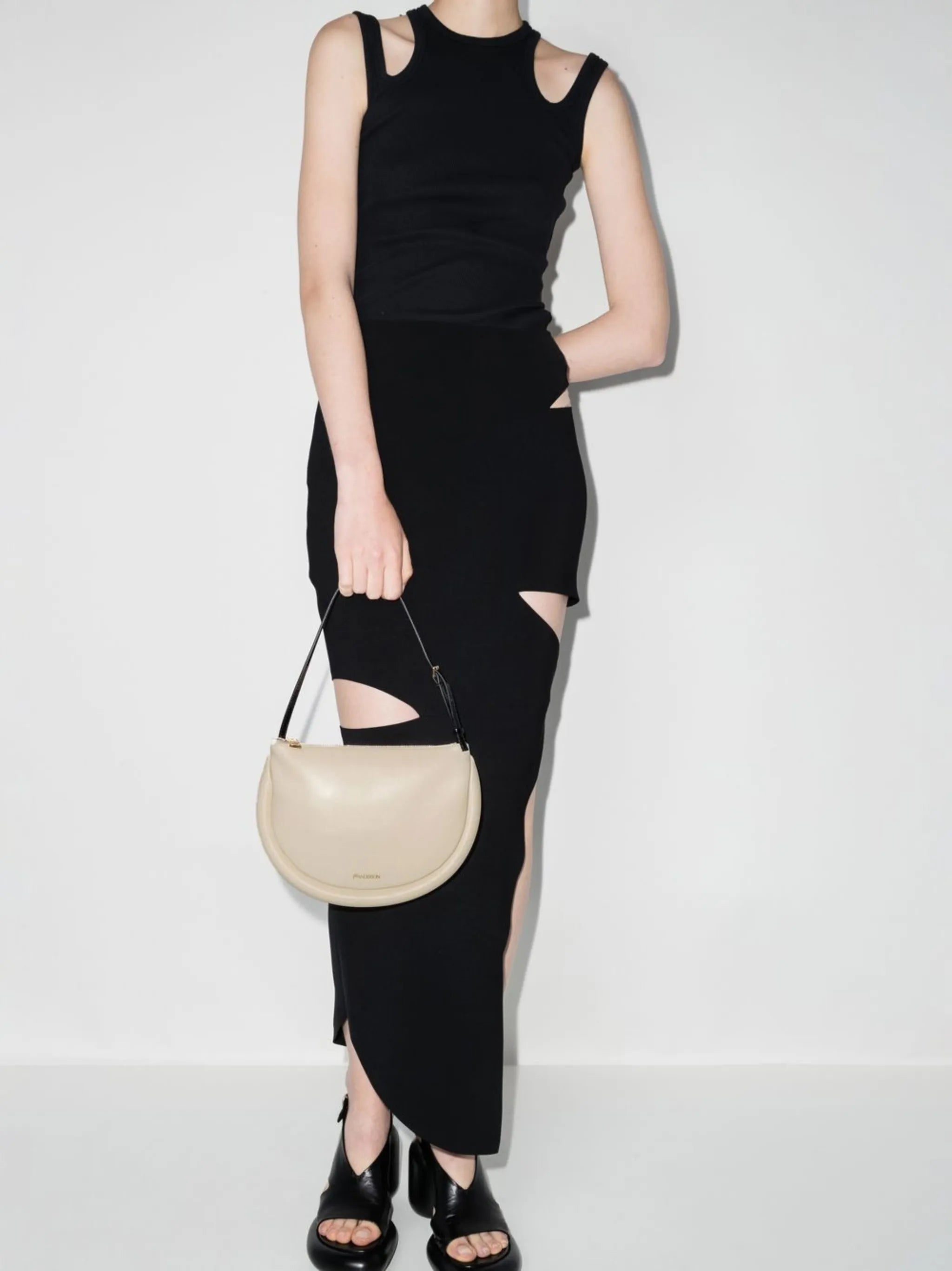 Bumper-Moon leather shoulder bag