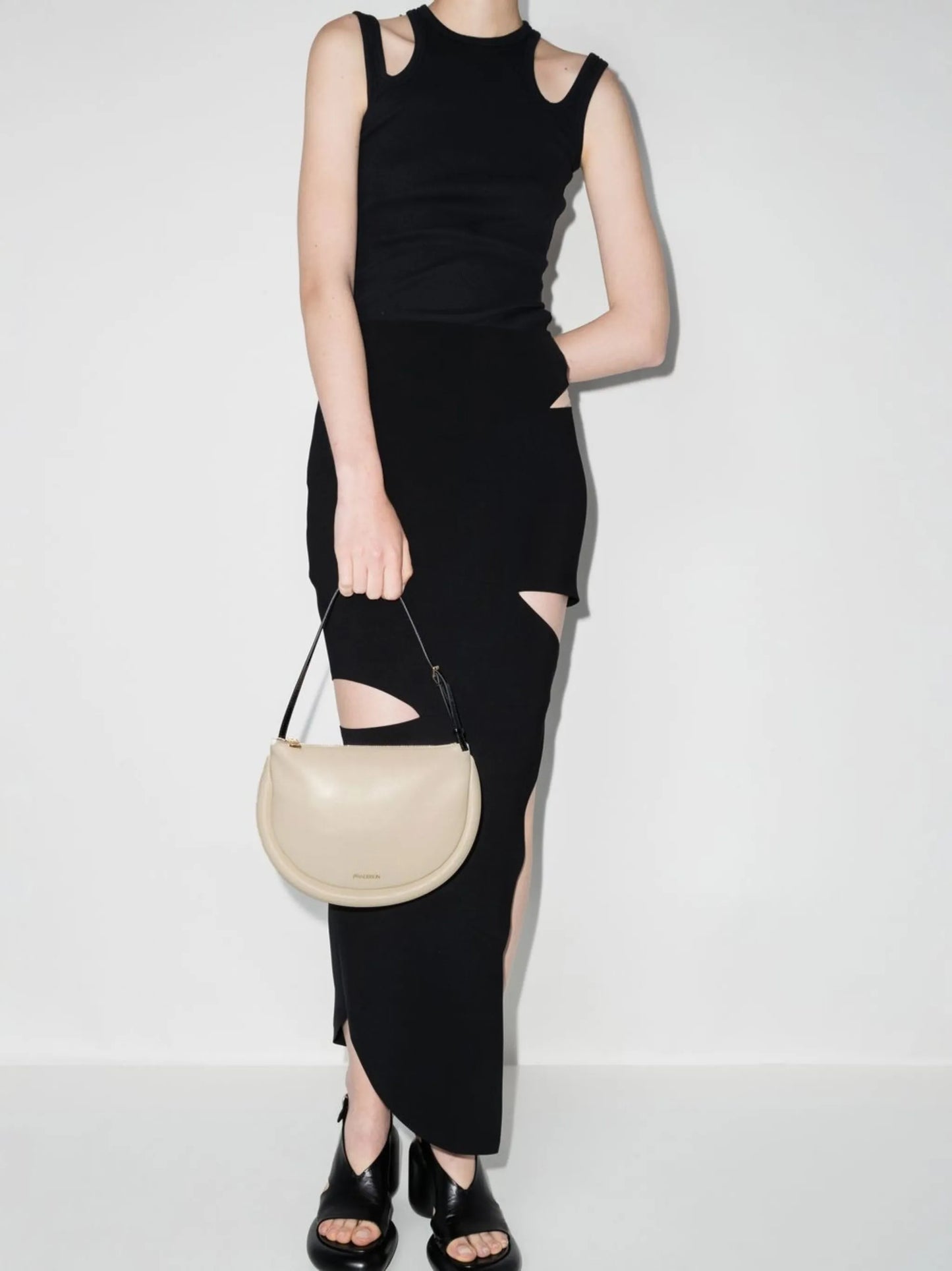 Bumper-Moon leather shoulder bag