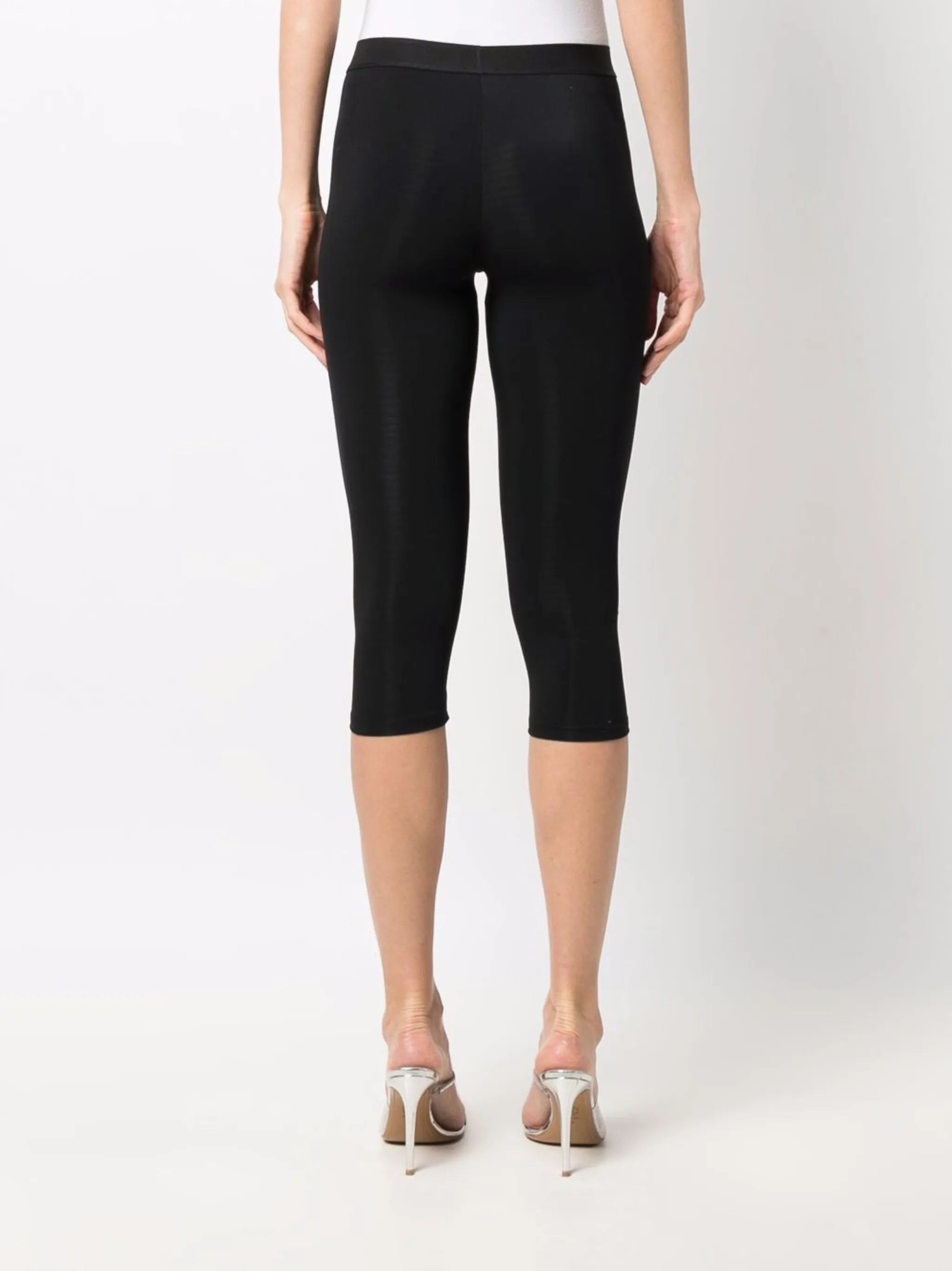 cropped logo-waistband leggings