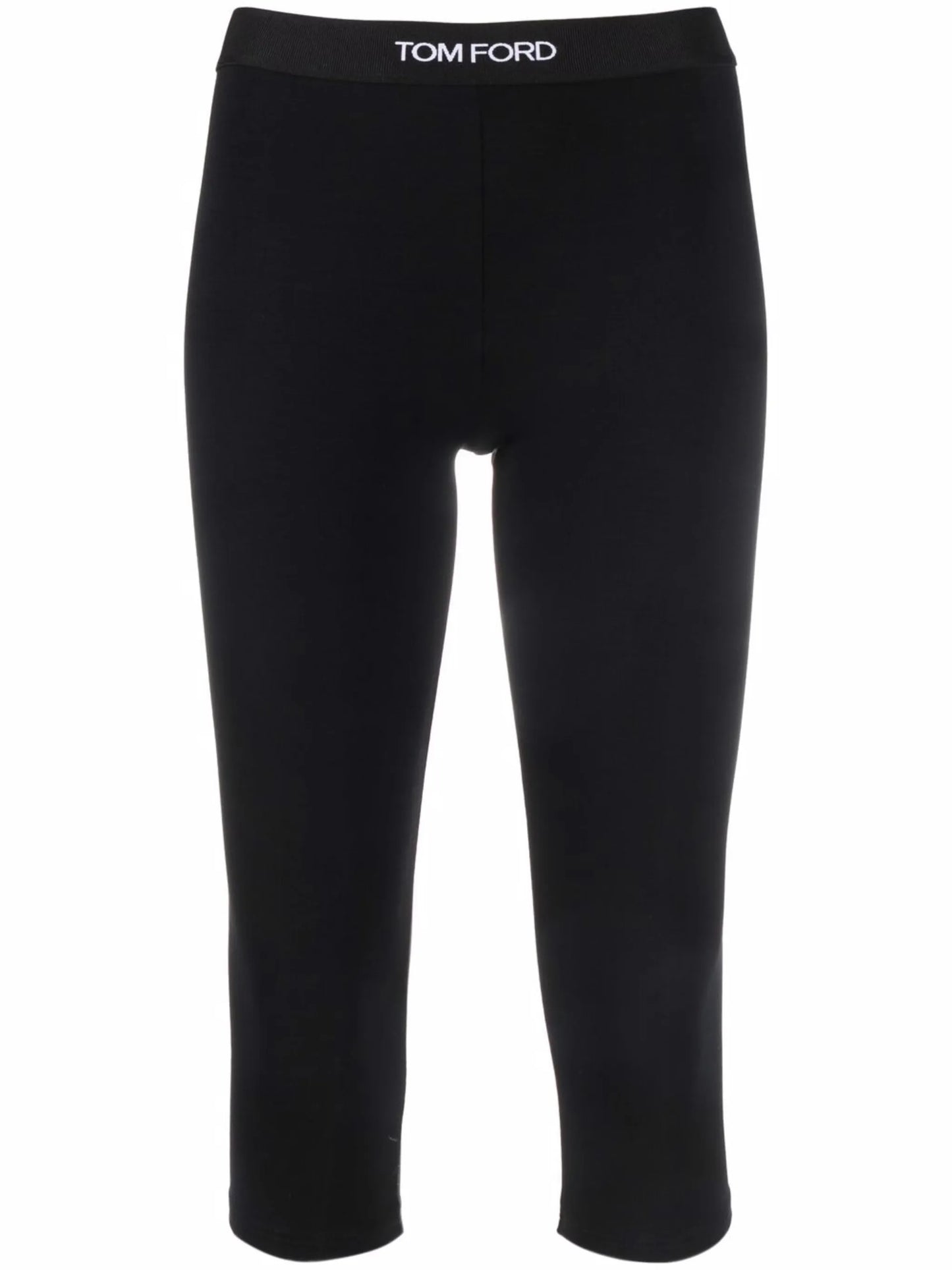 cropped logo-waistband leggings
