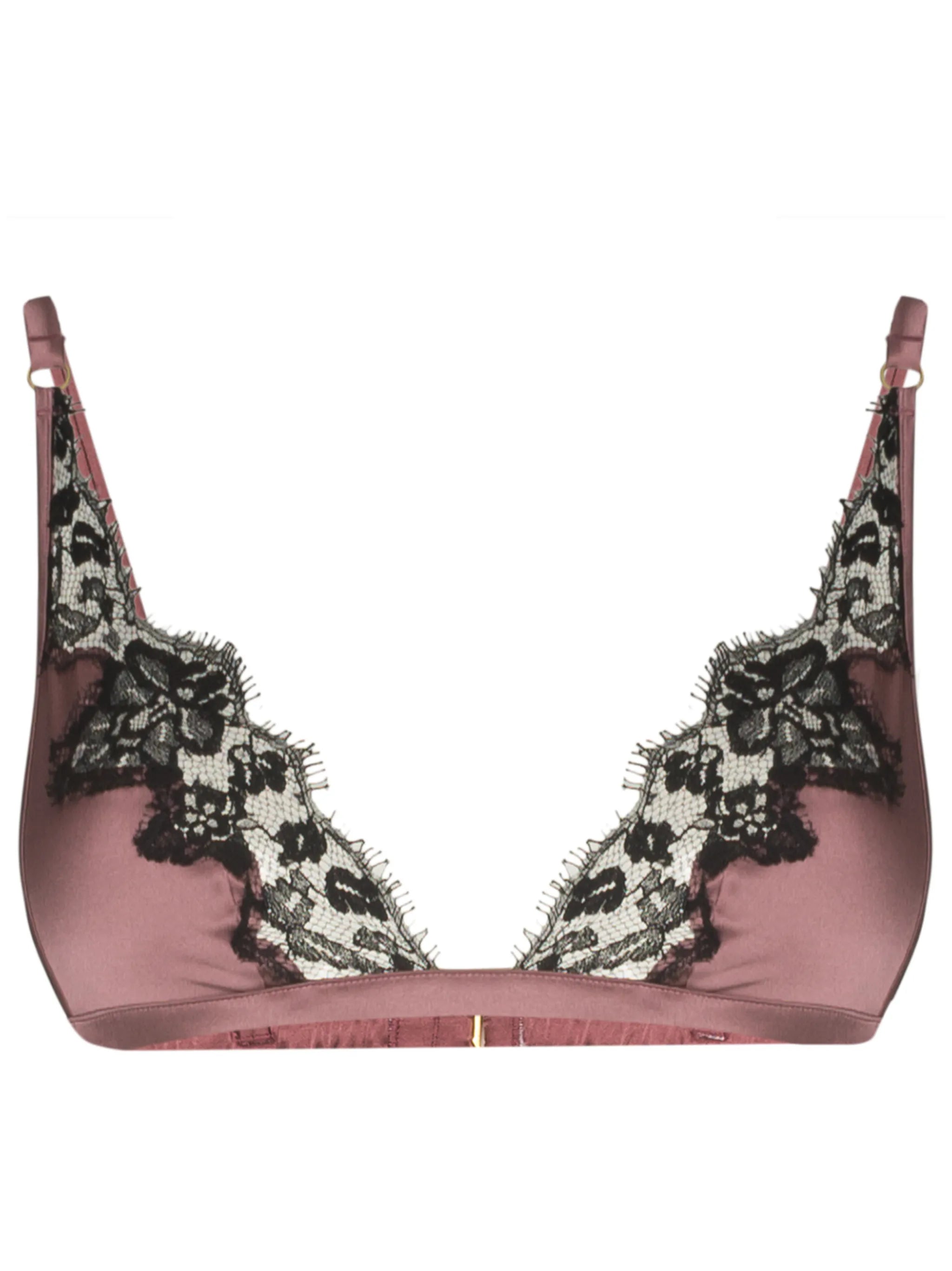 Orchid lace-trim triangle bra