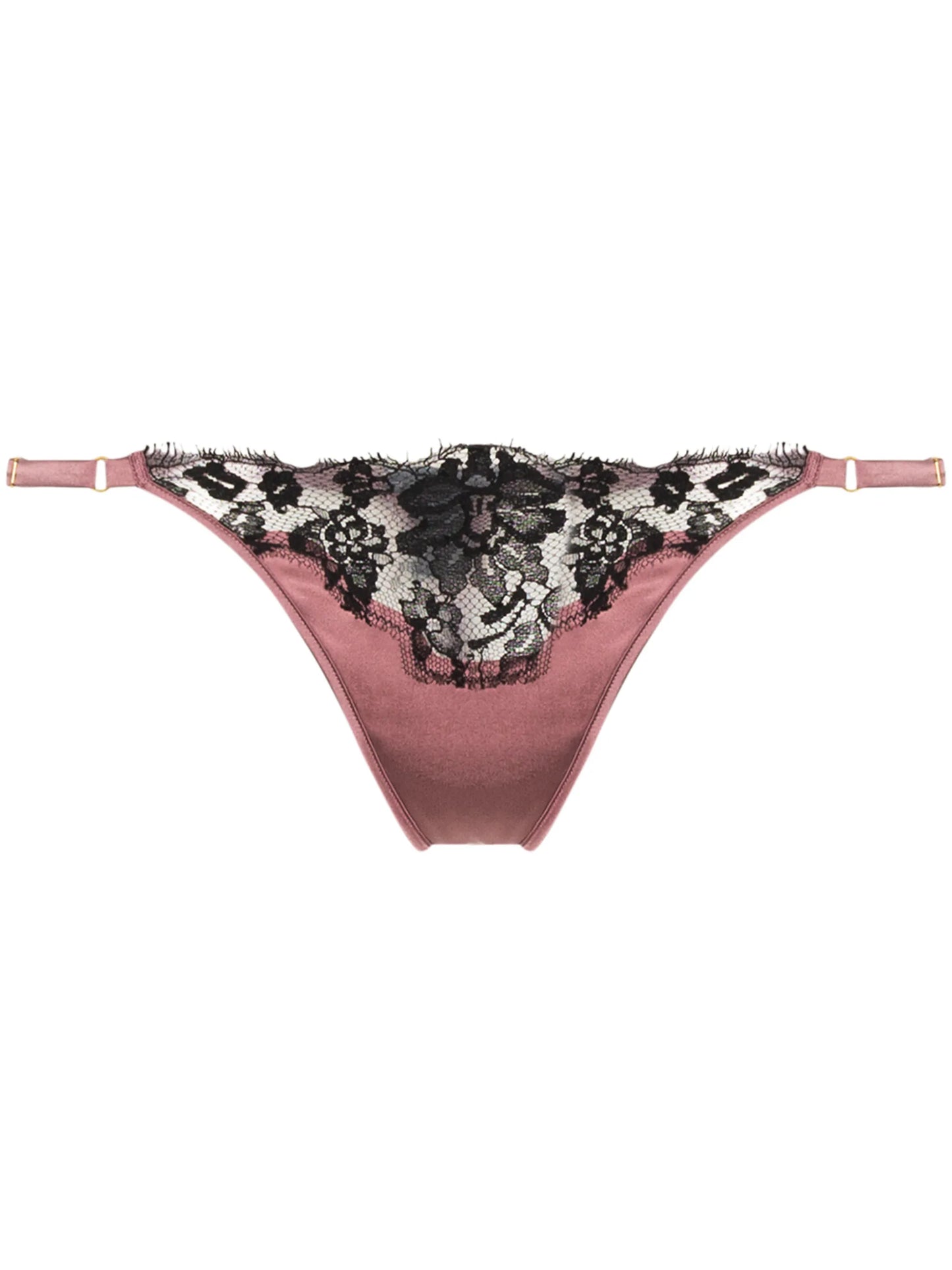 Orchid lace-trim thong