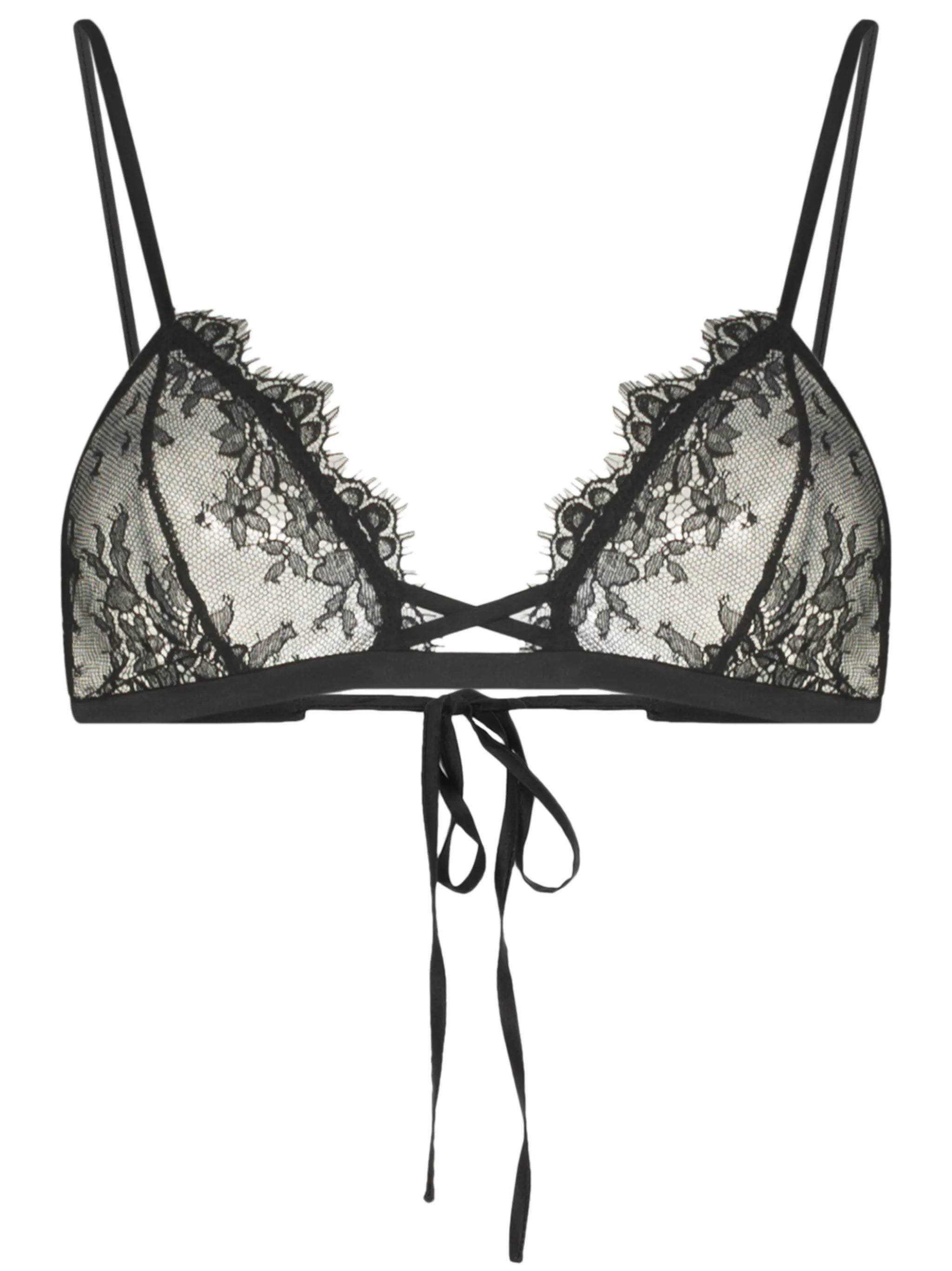 Jolie lace tie-fastening bra