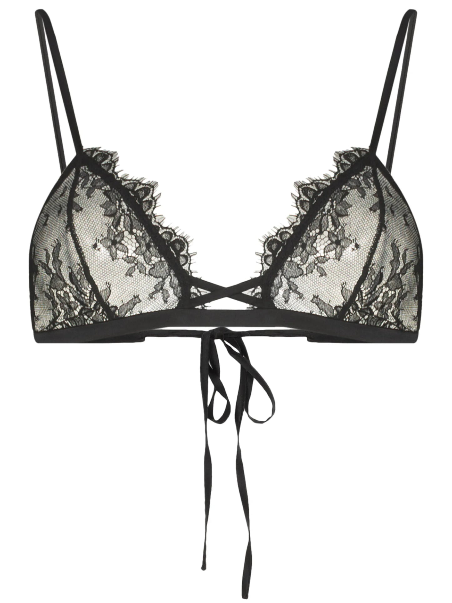 Jolie lace tie-fastening bra