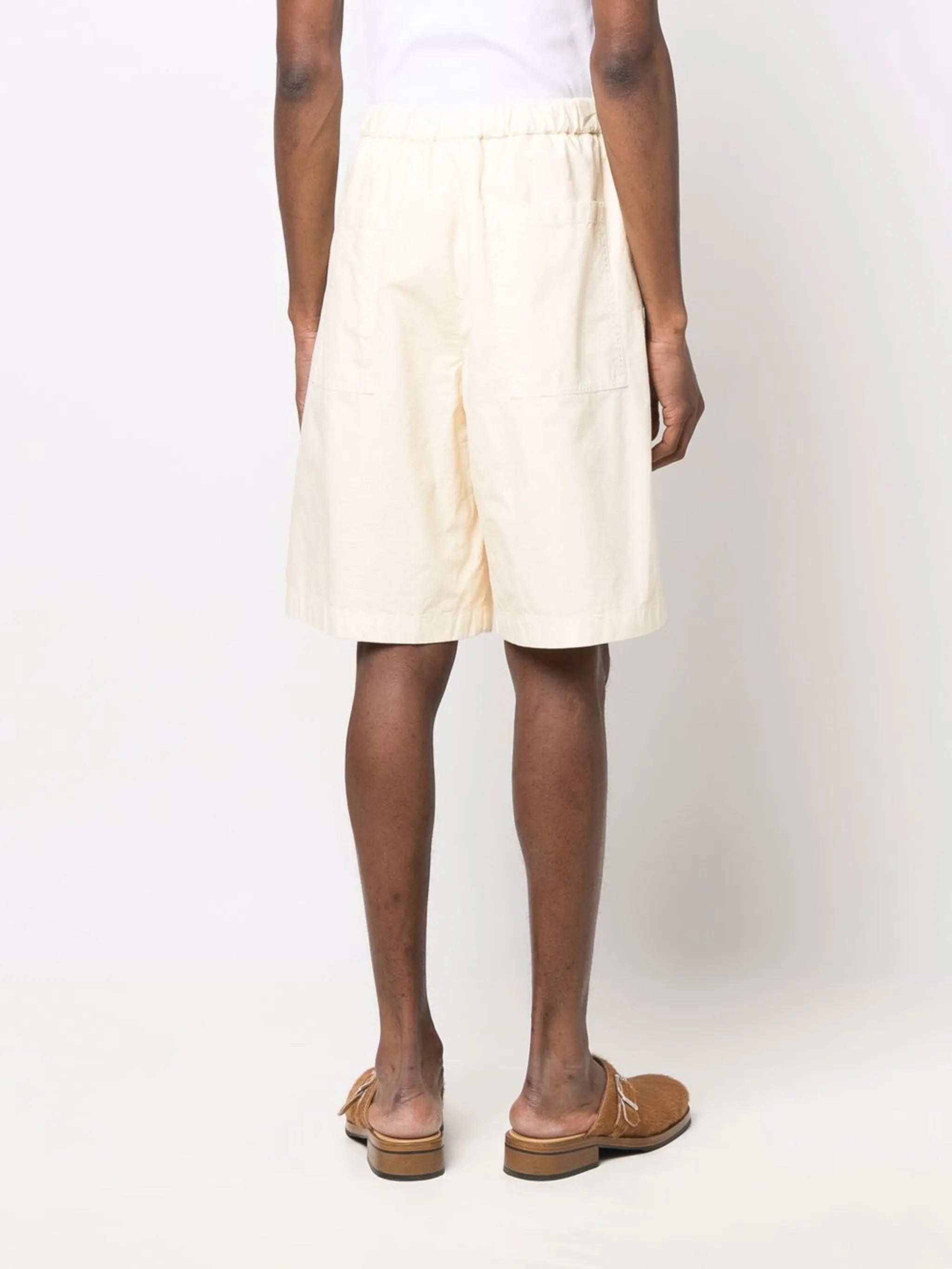 elasticated-waistband knee-length shorts