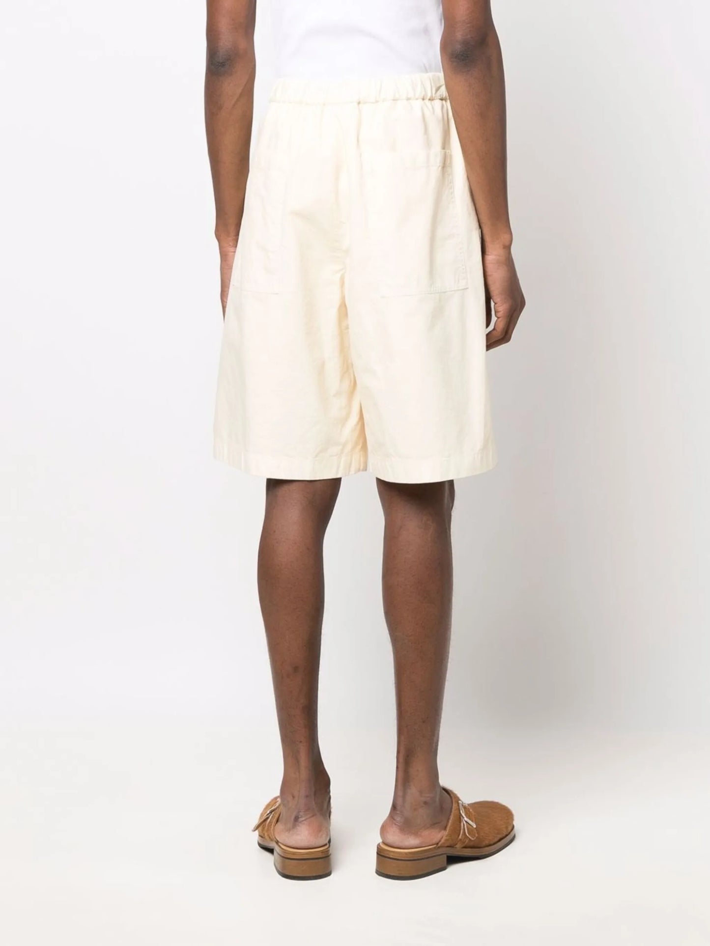 elasticated-waistband knee-length shorts
