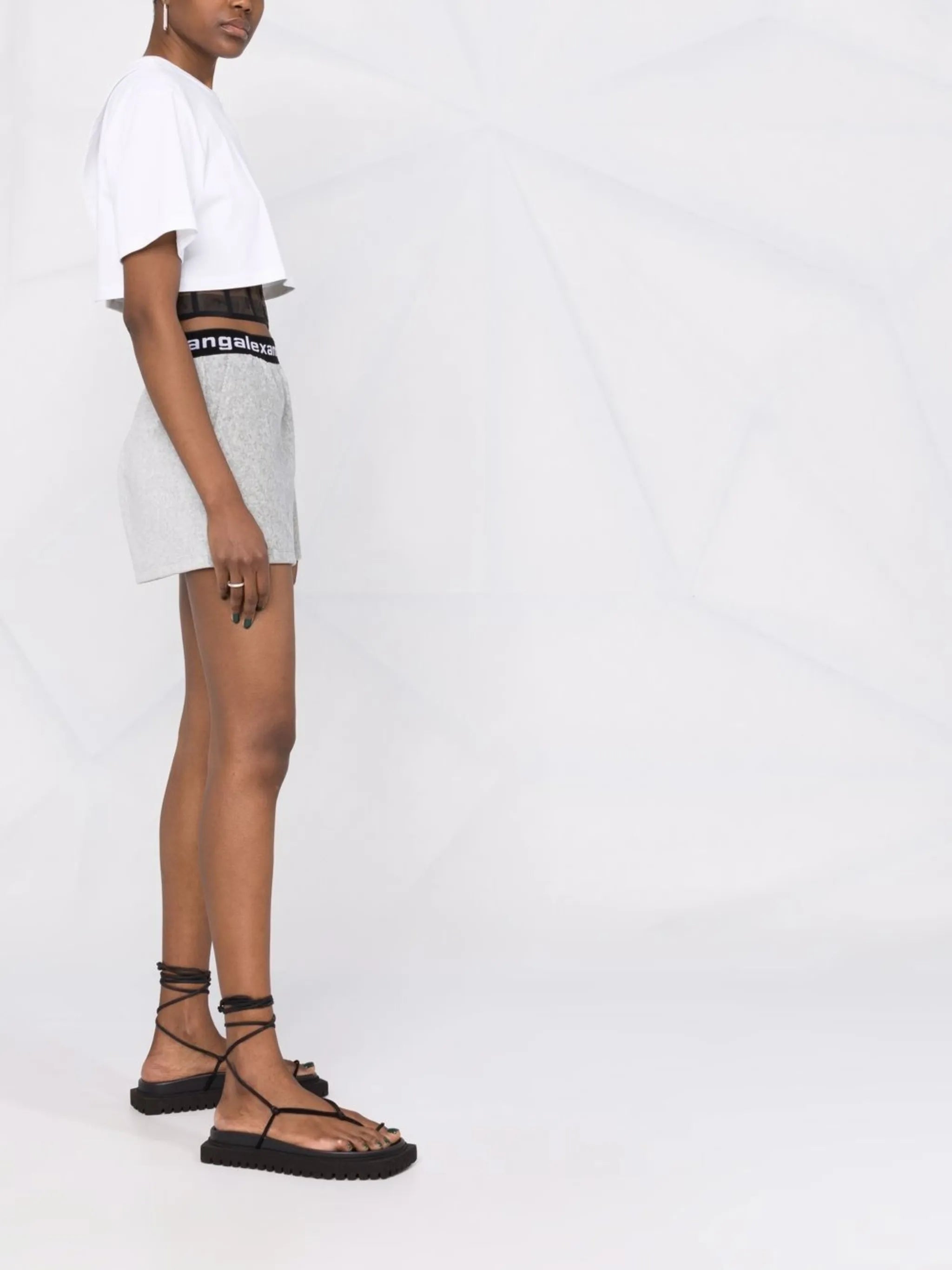 ribbed logo-waistband shorts