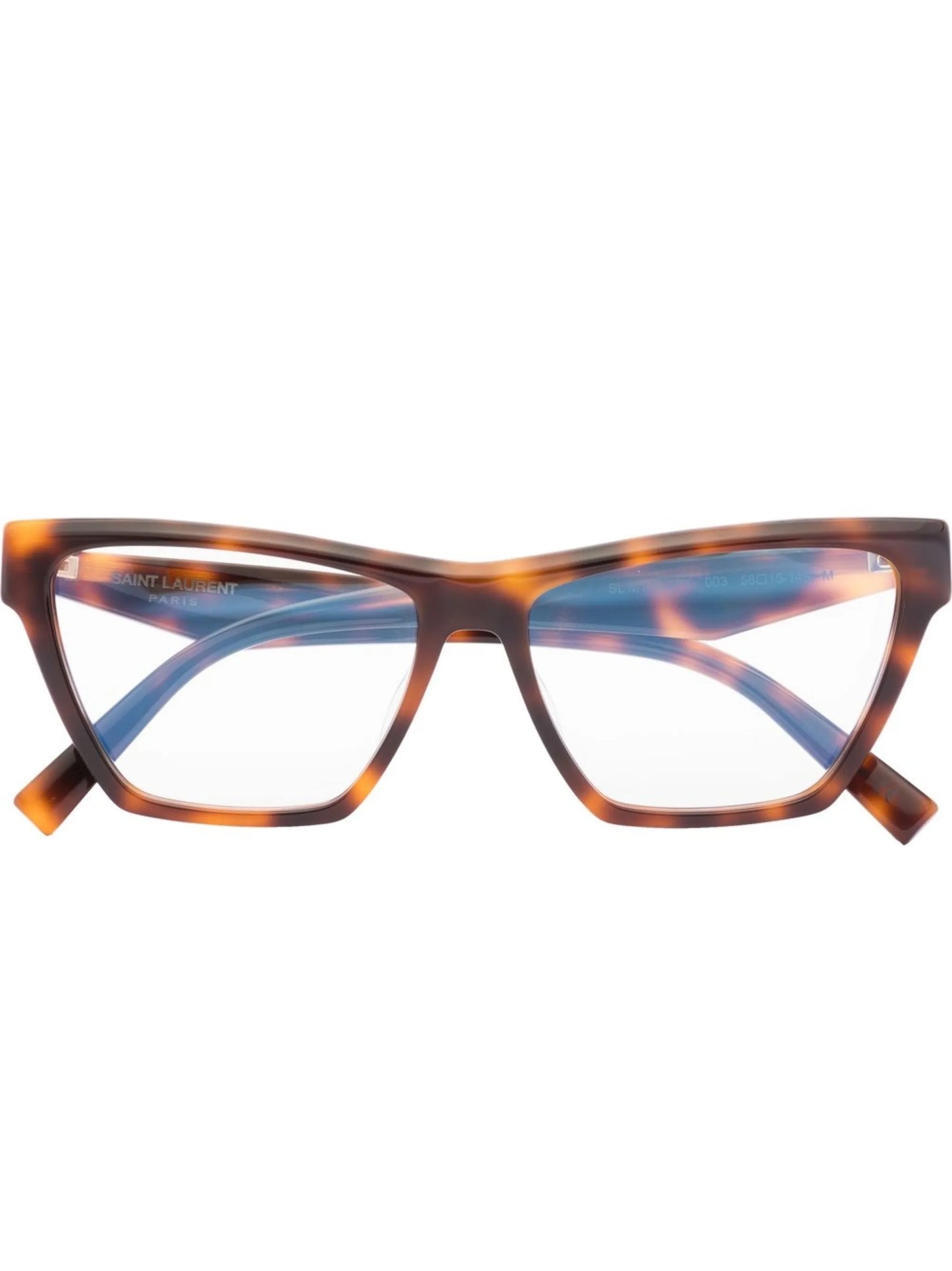 tortoiseshell-effect cat eye-frame glasses