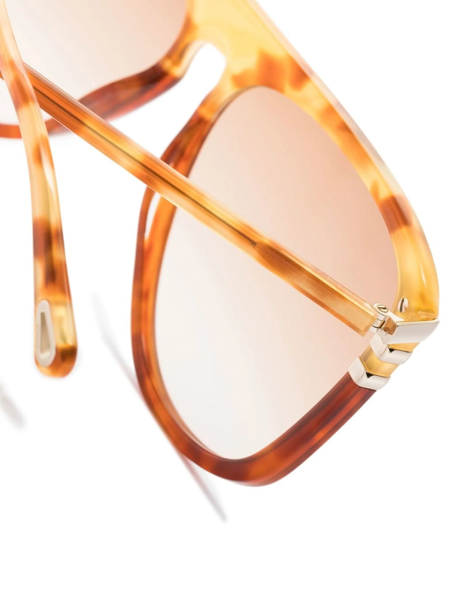 pilot-frame tortoiseshell-effect sunglasses