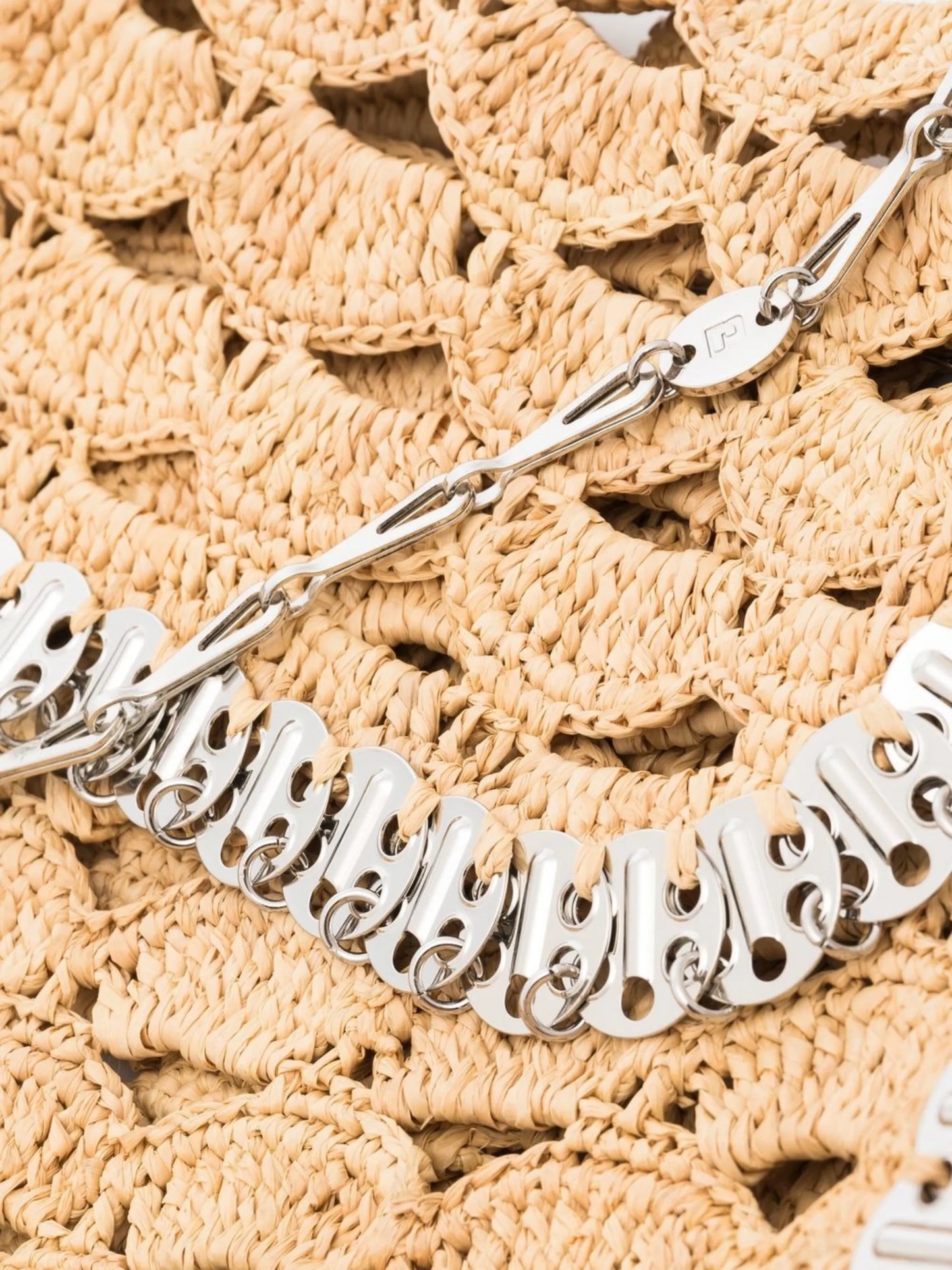 embellished raffia shoulder bag