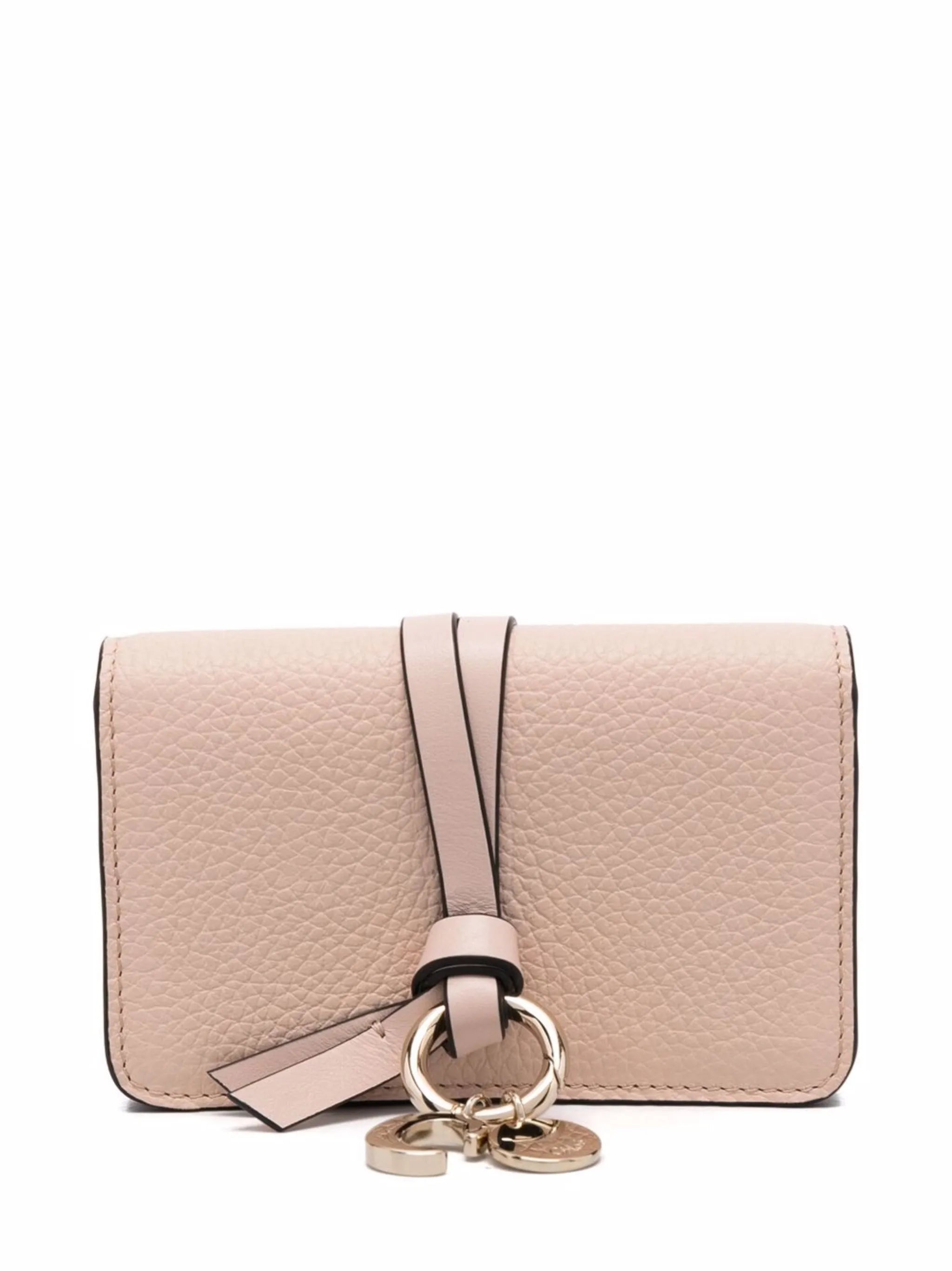 logo-charm leather wallet