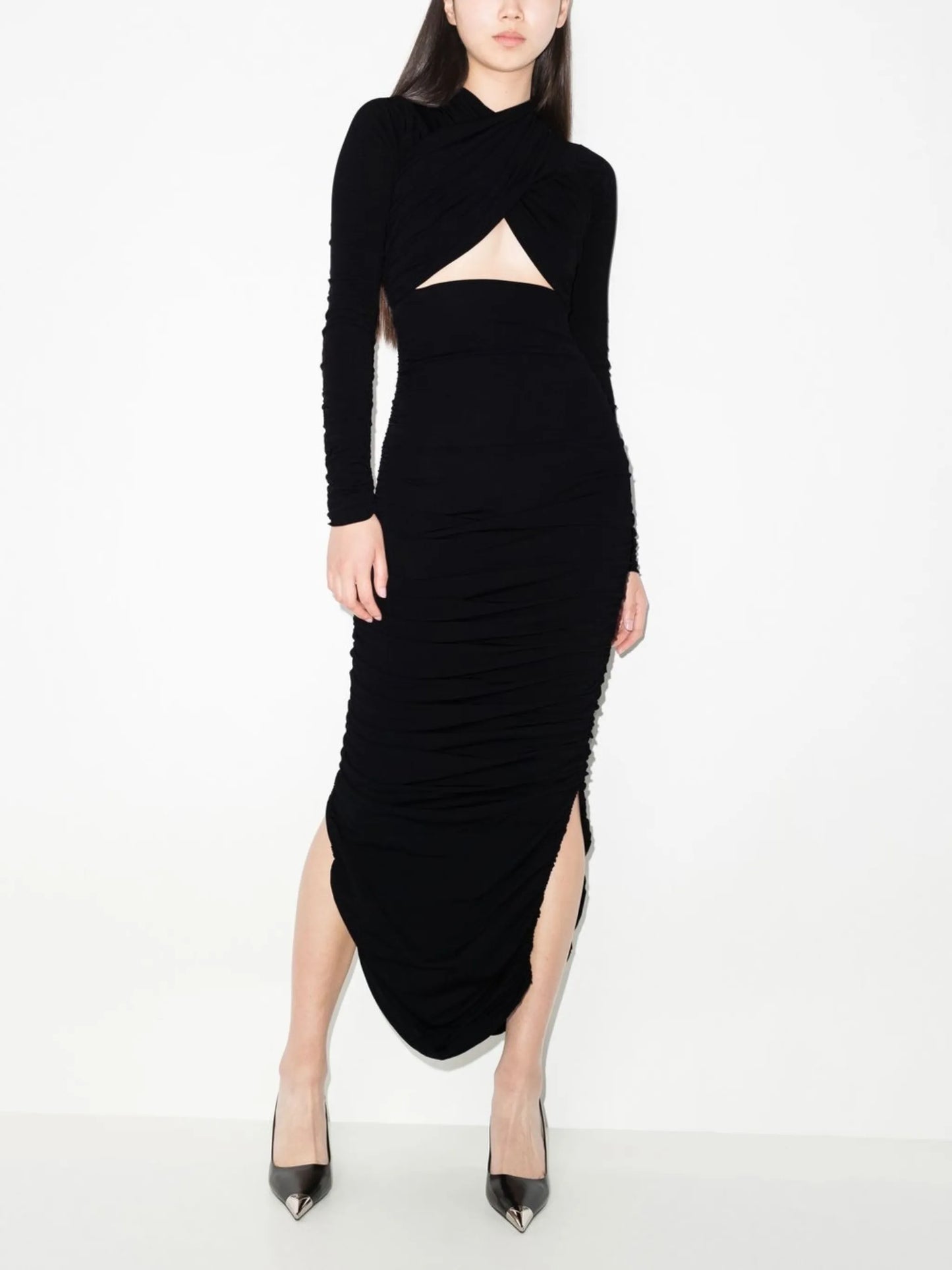 cut out-detail midi dress