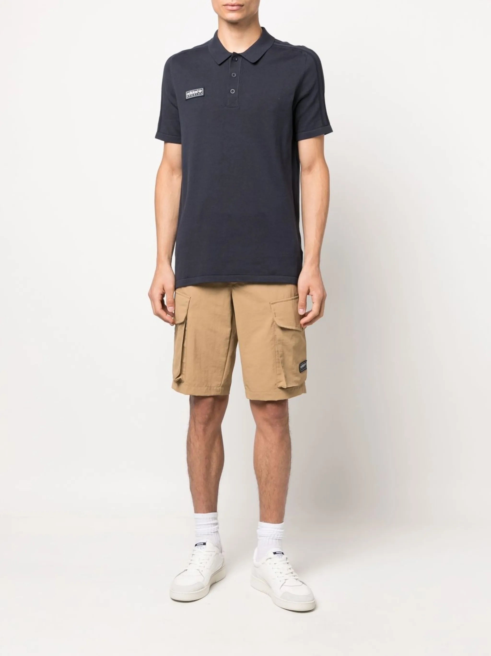 logo-patch polo shirt
