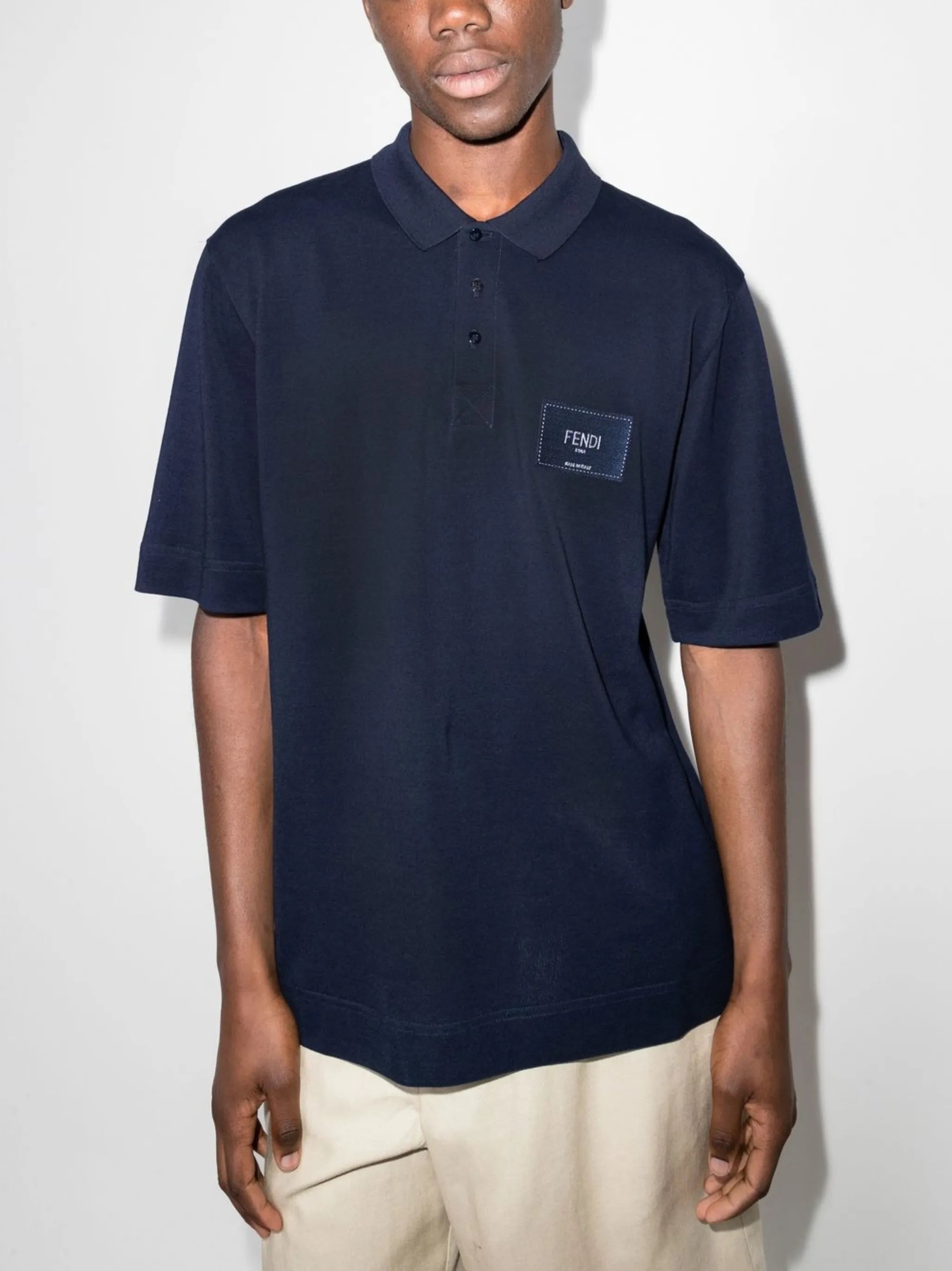 embroidered-logo polo shirt