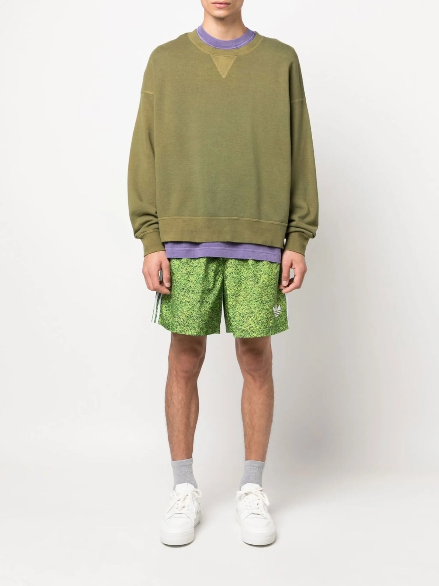 x Kerwin Frost grass-print track shorts