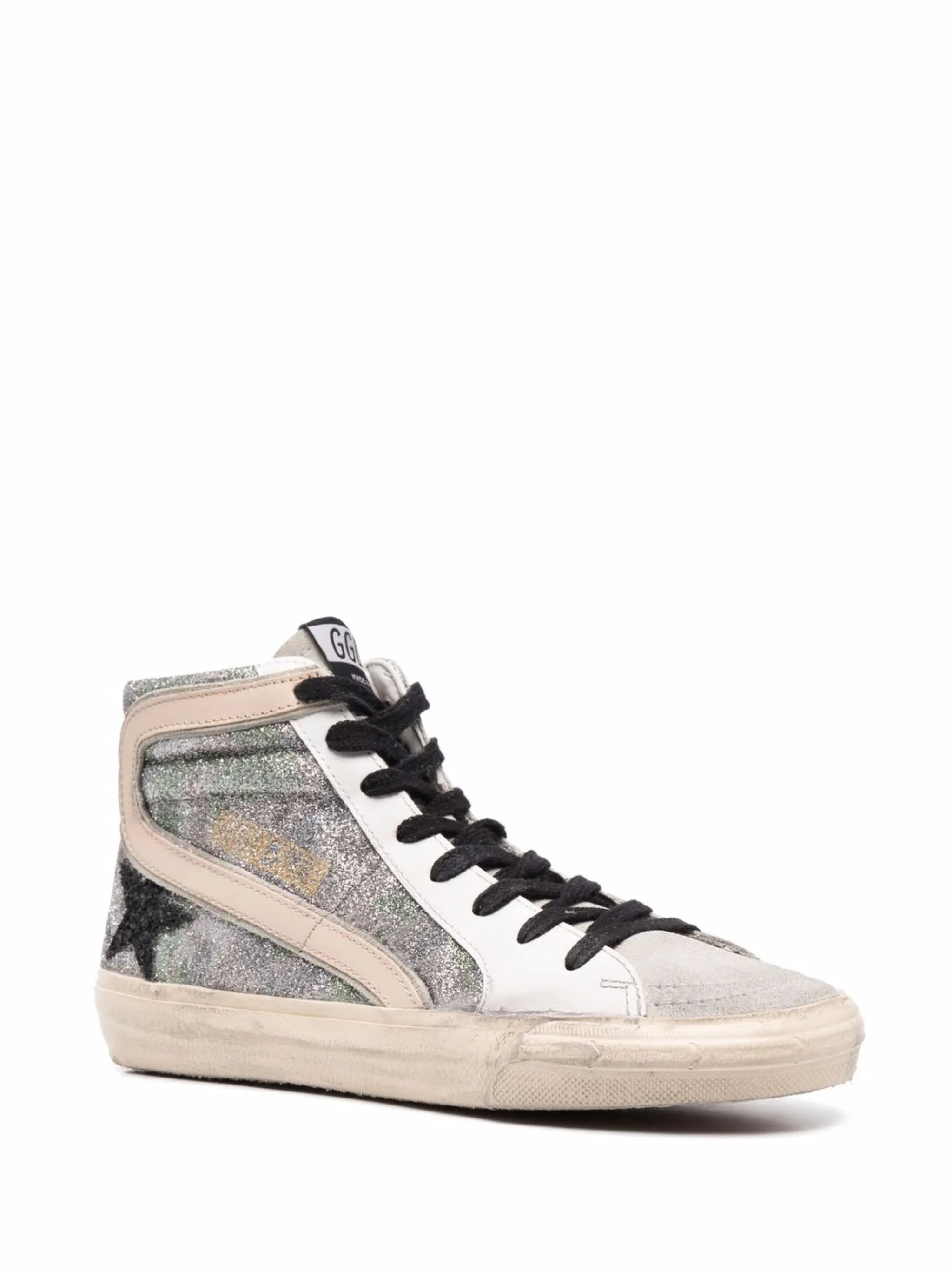 star-patch lace-up sneakers