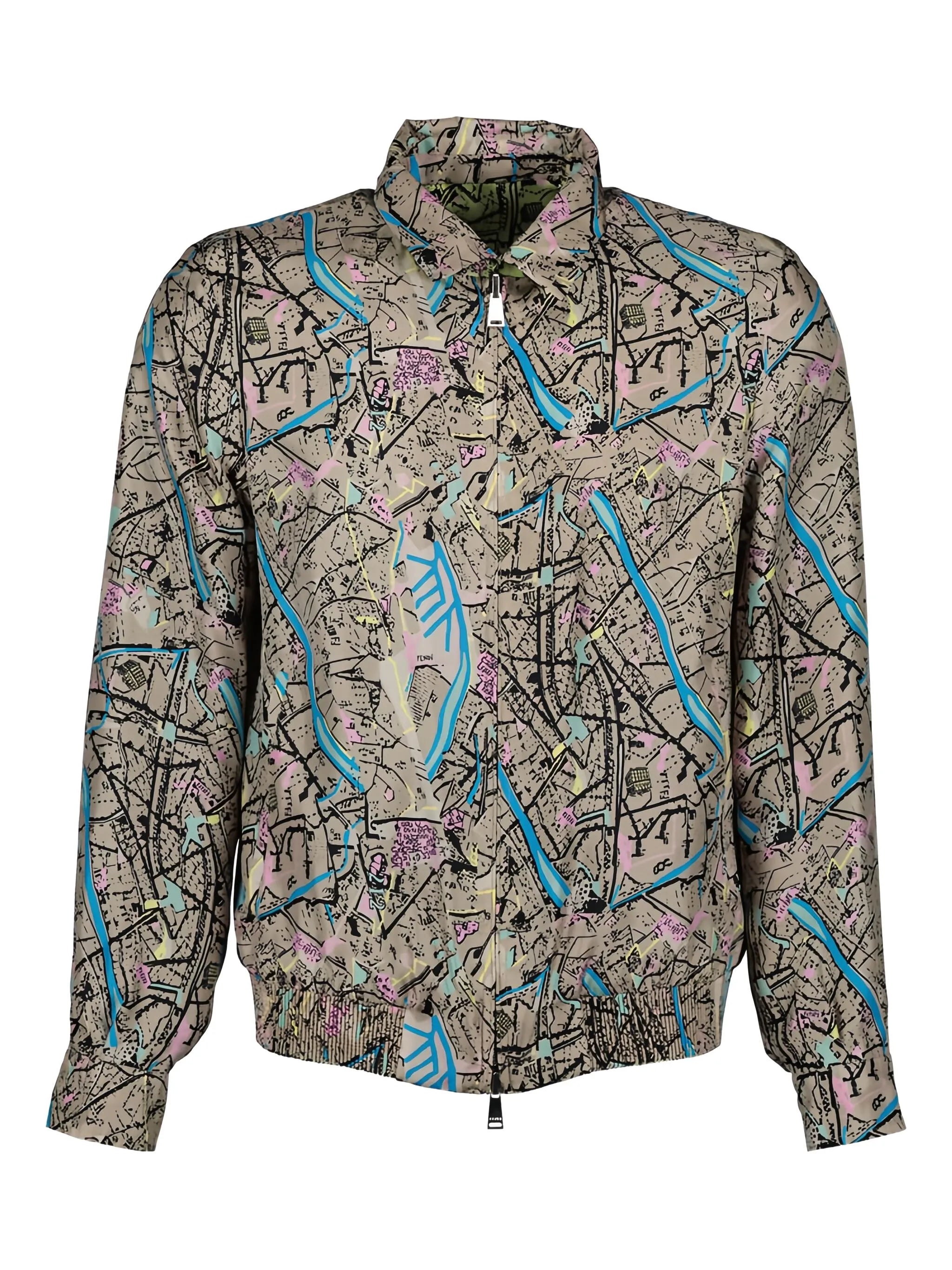 Fendi Map reversible shirt jacket