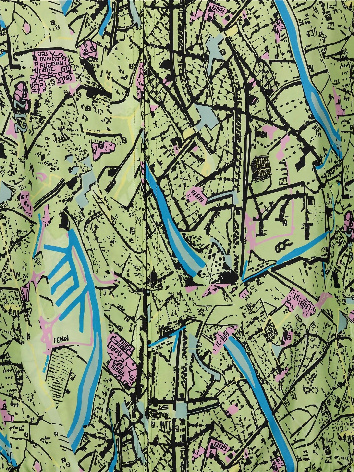 Fendi Map reversible shirt jacket
