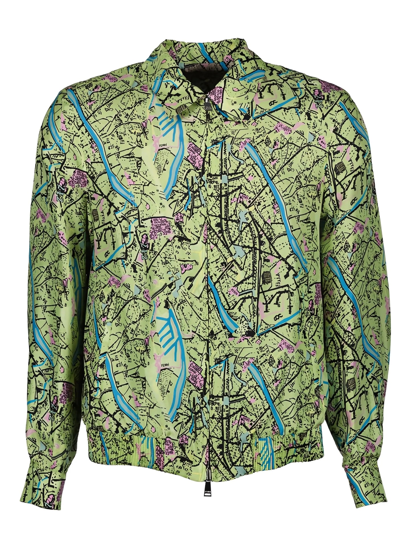 Fendi Map reversible shirt jacket
