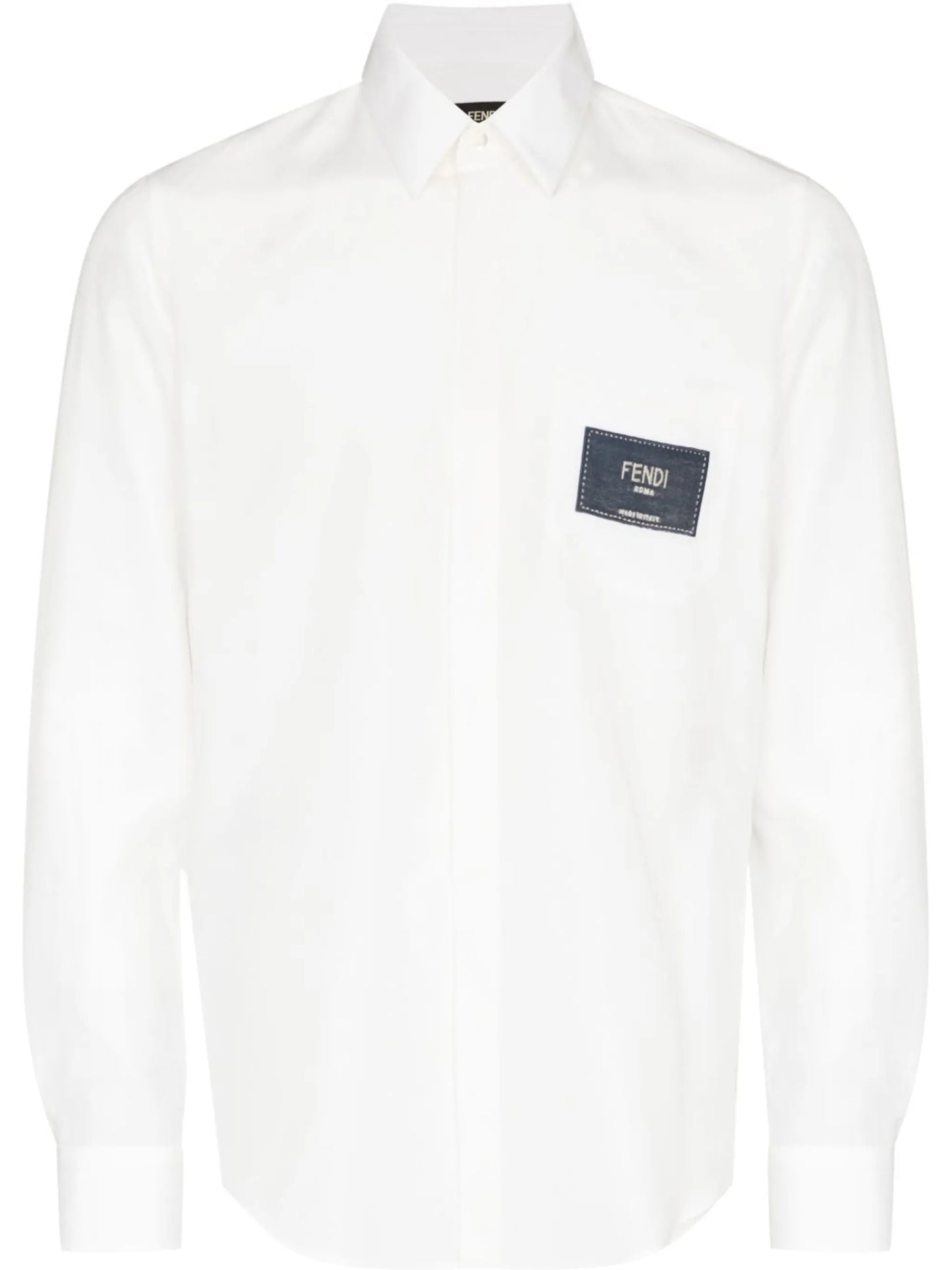 logo-patch long-sleeved shirt