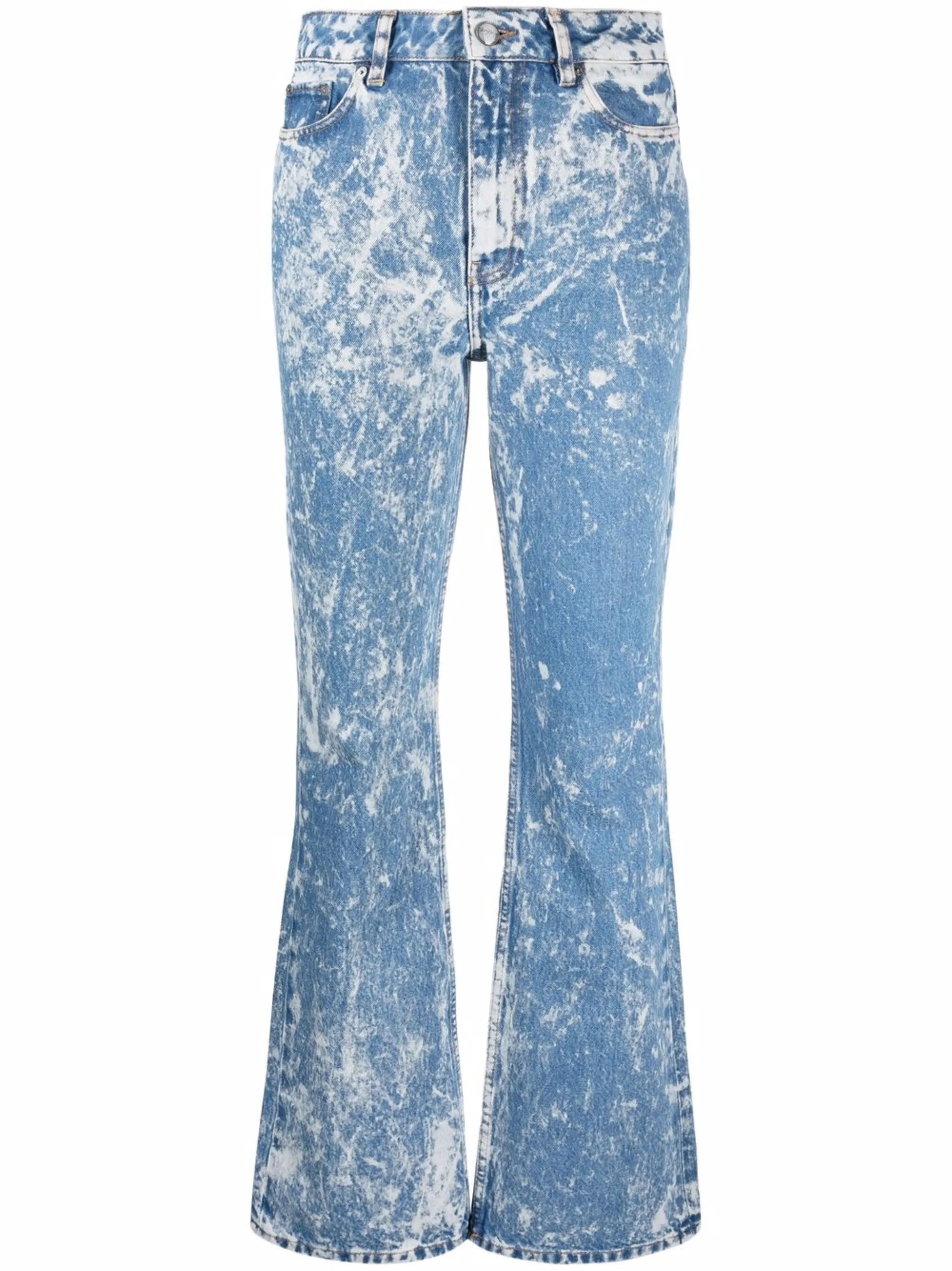 bleach-effect jeans